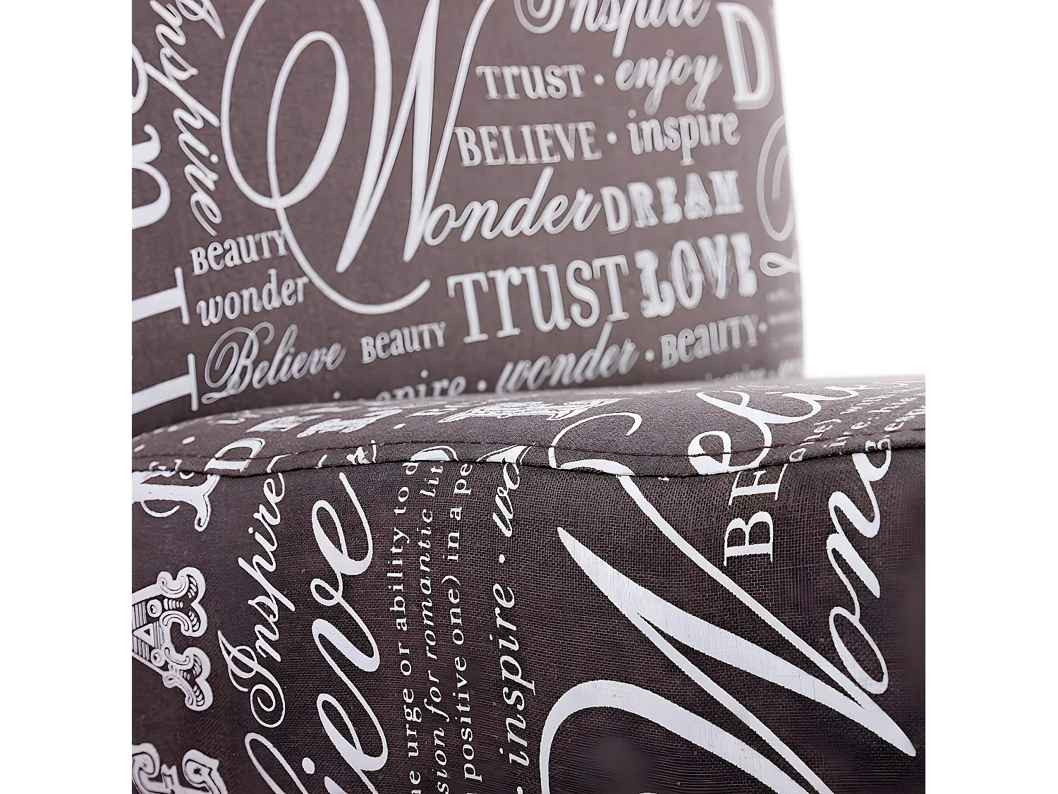 Lot de 2 chaises de salle à manger en tissu imprimé gris pieds clairs CDS04019