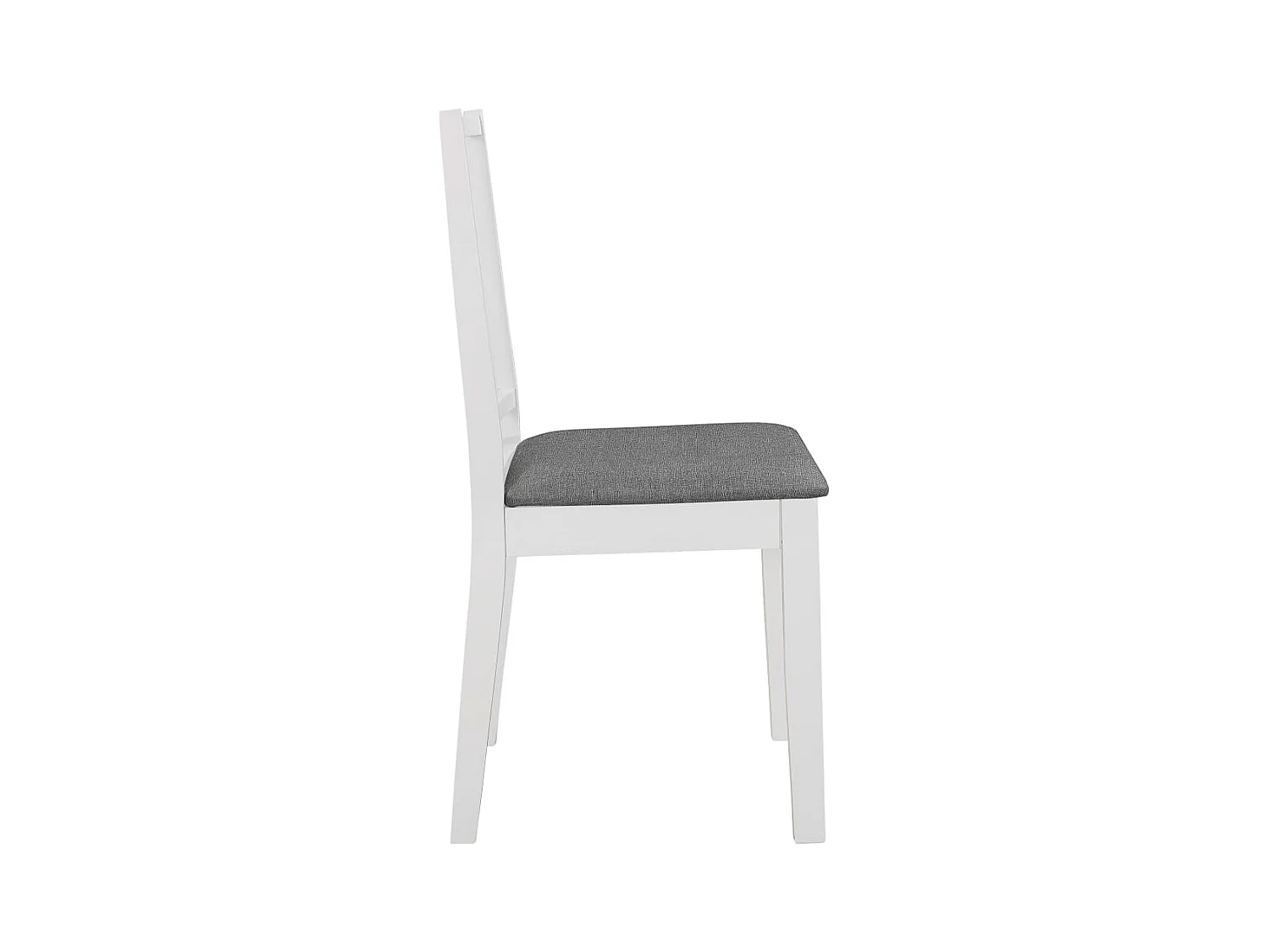 Lot de 2 chaises de salle à manger cuisine à dîner avec coussins design classique bois solide blanc CDS021176