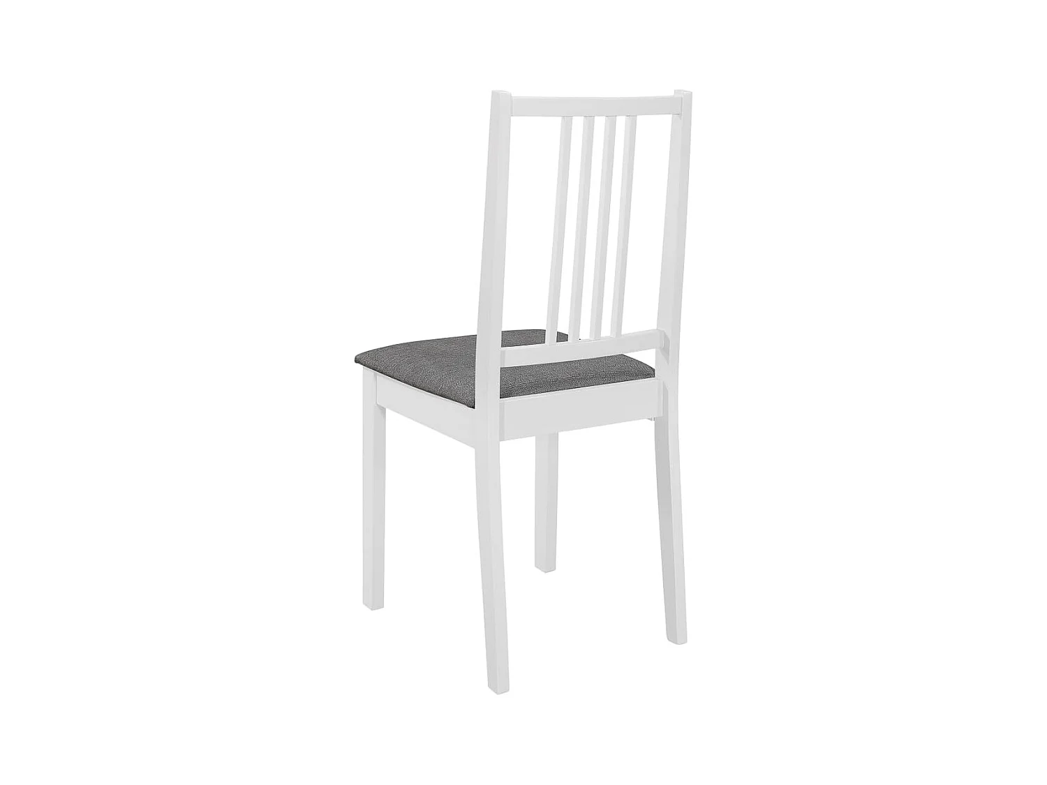 Lot de 2 chaises de salle à manger cuisine à dîner avec coussins design classique bois solide blanc CDS021176