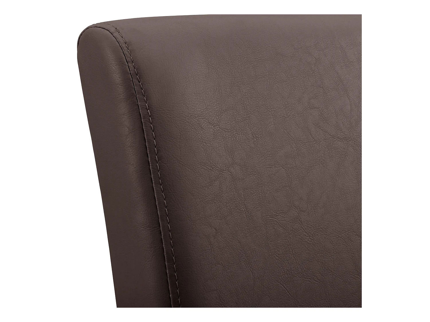 6 chaises rembourrées synthétique marron mat avec pieds en bois massif 03_0000282