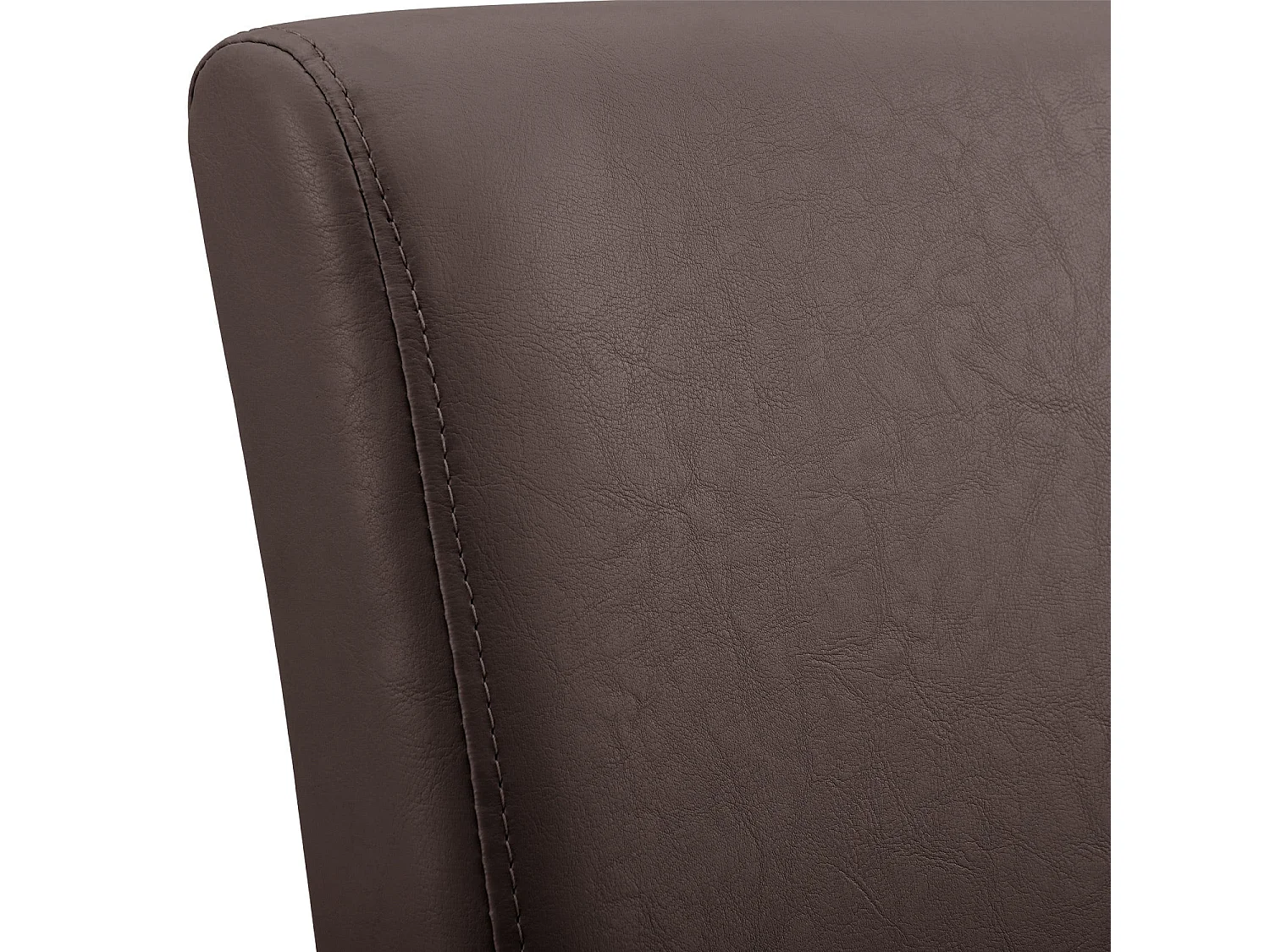 6 chaises rembourrées synthétique marron mat avec pieds en bois massif 03_0000282