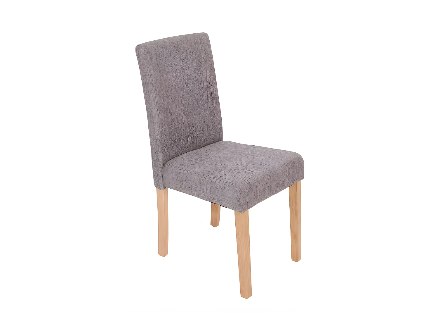 Lot de 2 chaises de salle à manger en tissu gris pieds clairs CDS04018