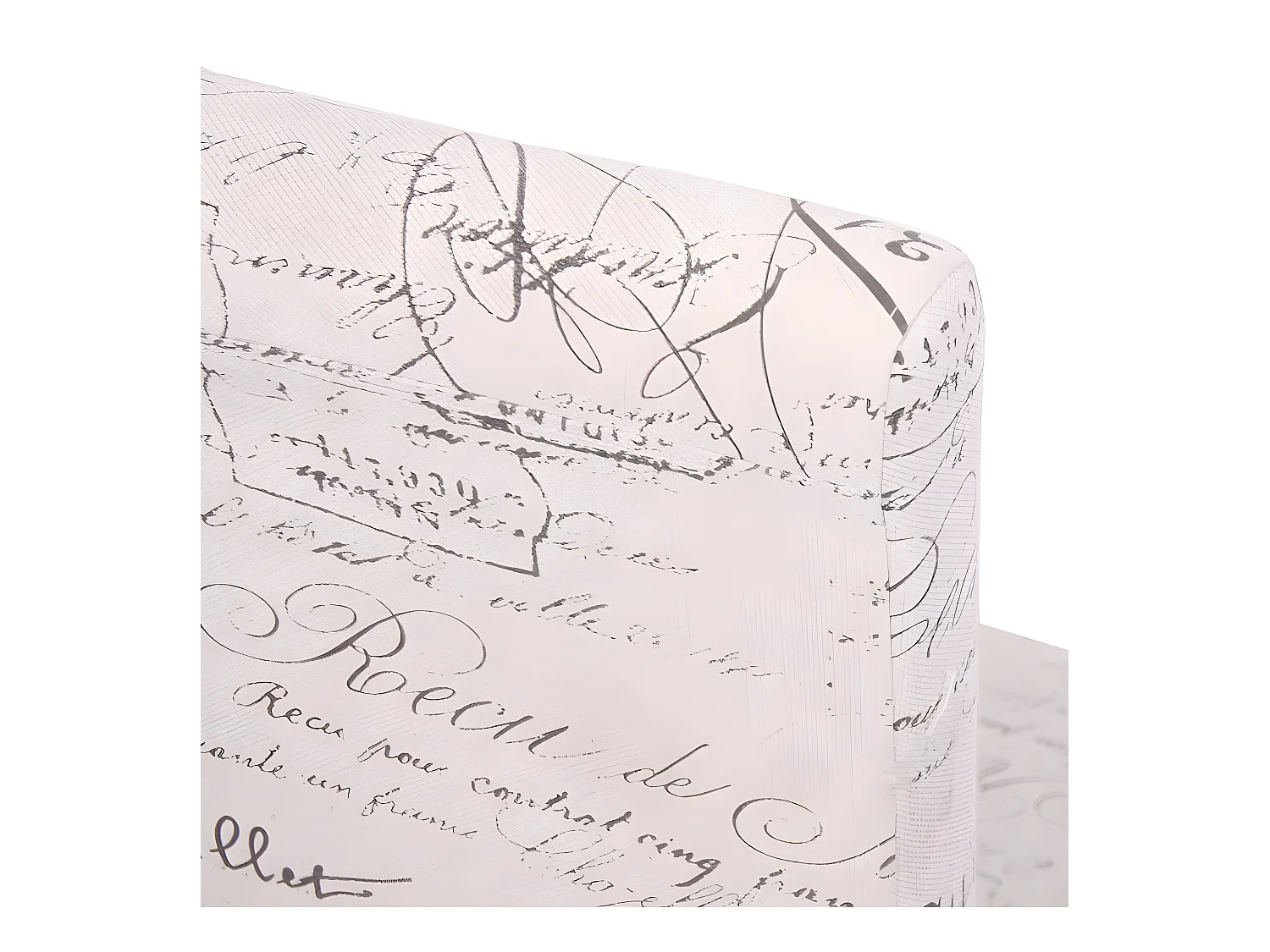 Lot de 6 chaises de salle à manger en tissu crème imprimé pieds clairs CDS04229