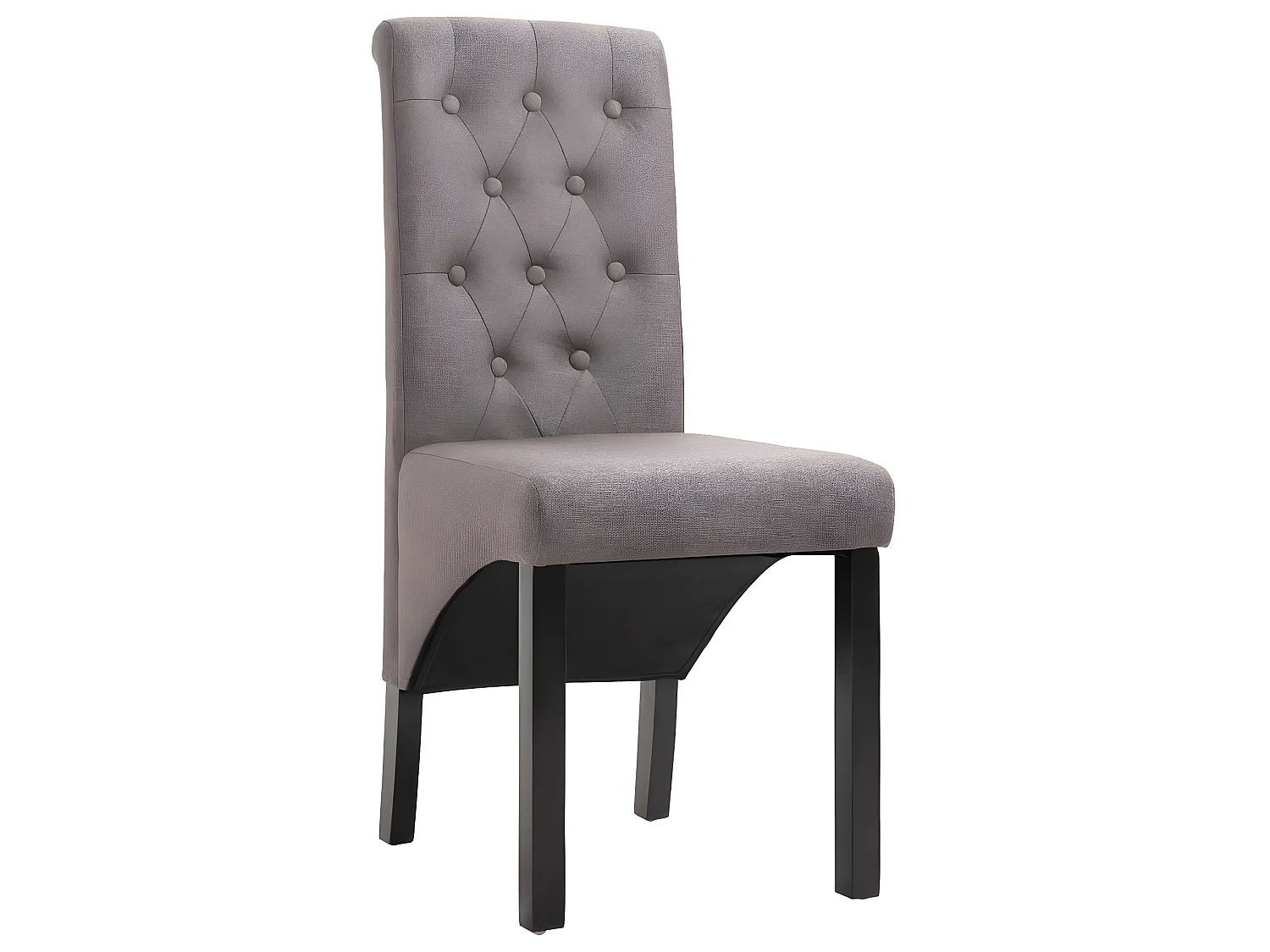 Lot de 2 chaises de salle à manger cuisine design classique tissu taupe CDS021045