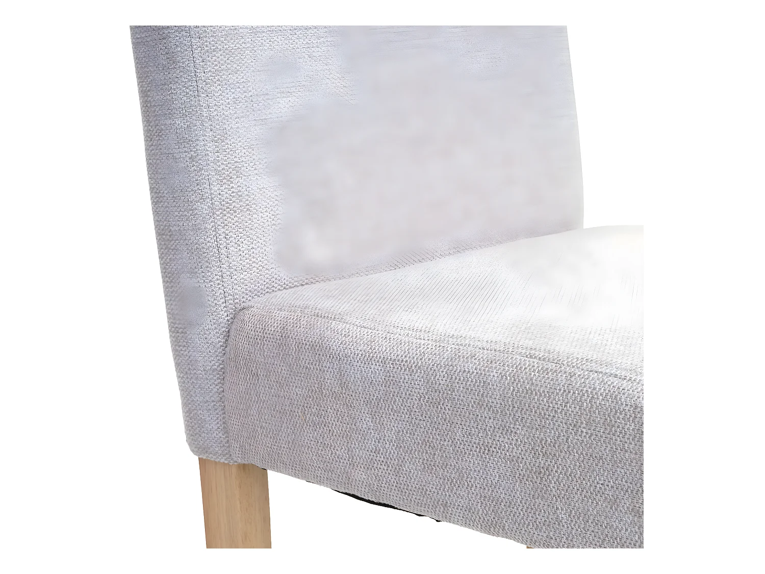 Lot de 4 chaises de salle à manger en tissu crème pieds clairs CDS04561