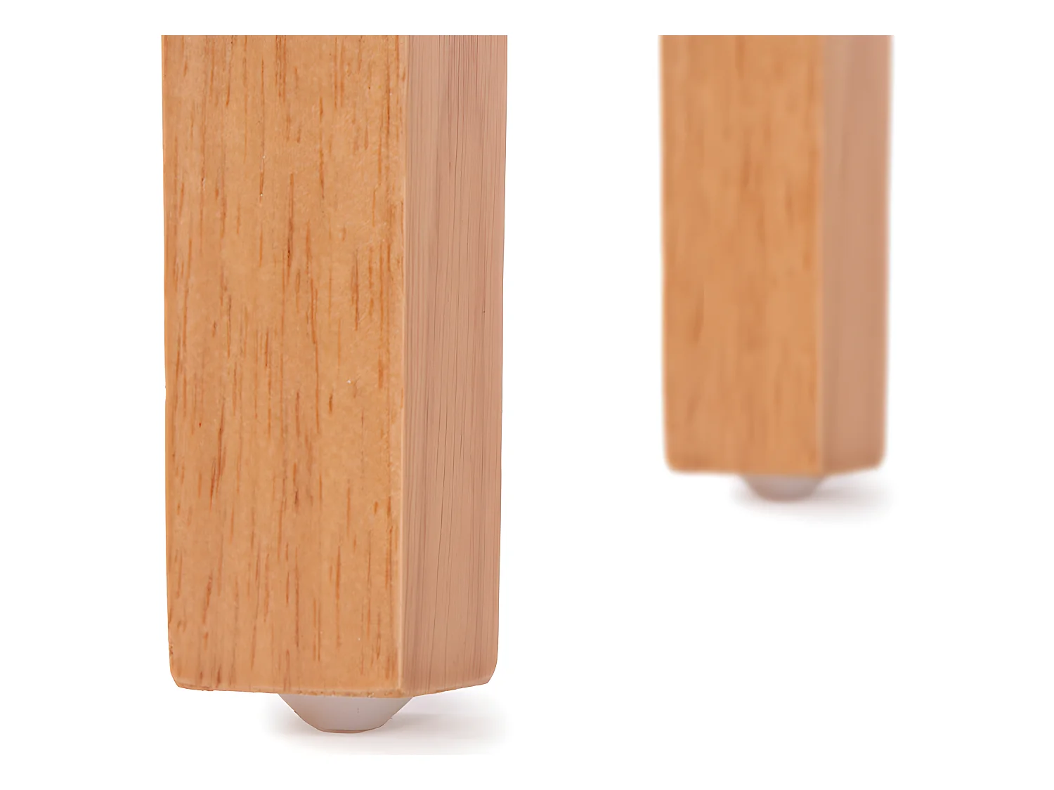 Lot de 4 chaises de salle à manger en tissu crème pieds clairs CDS04561