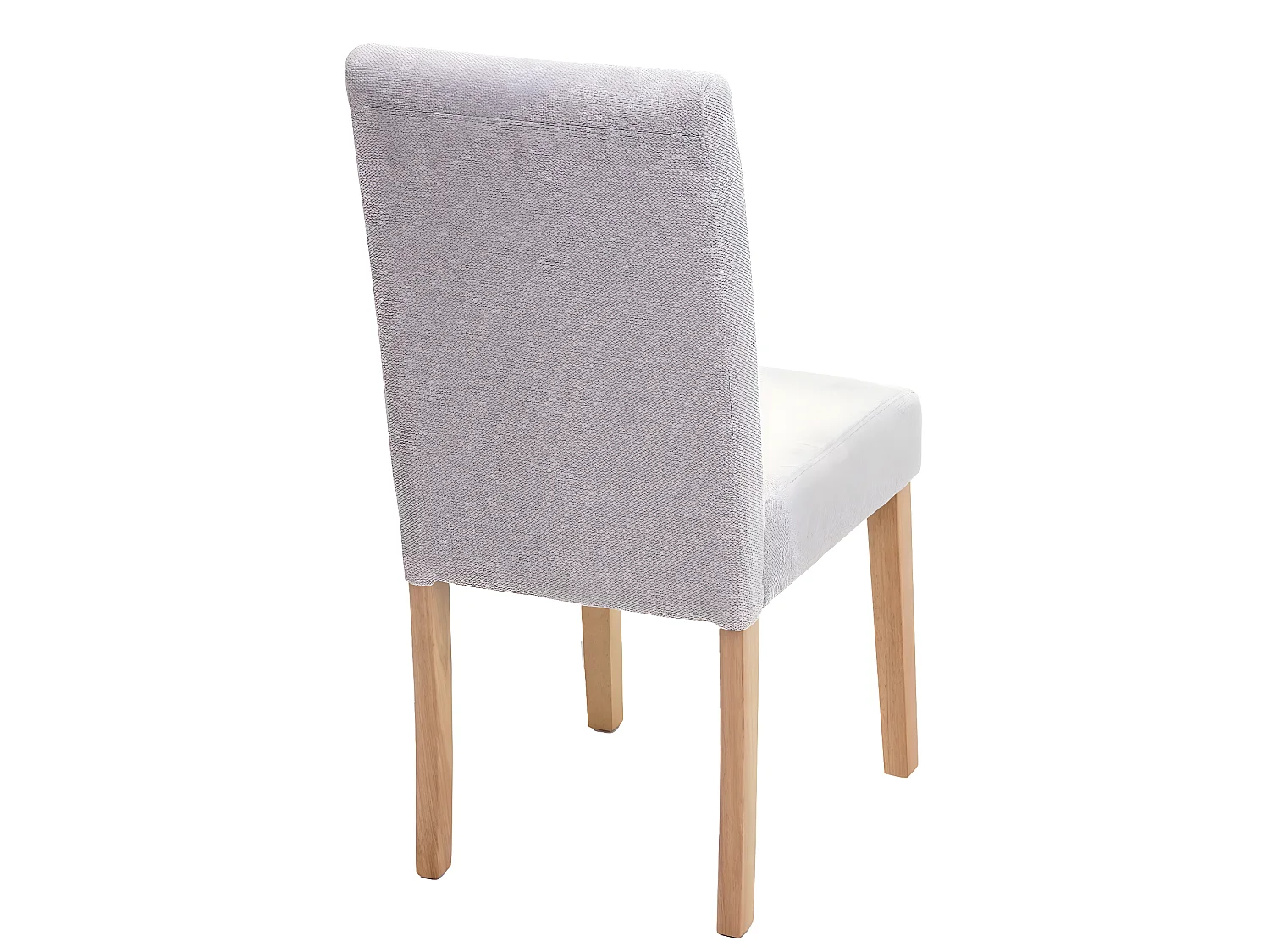 Lot de 4 chaises de salle à manger en tissu crème pieds clairs CDS04561