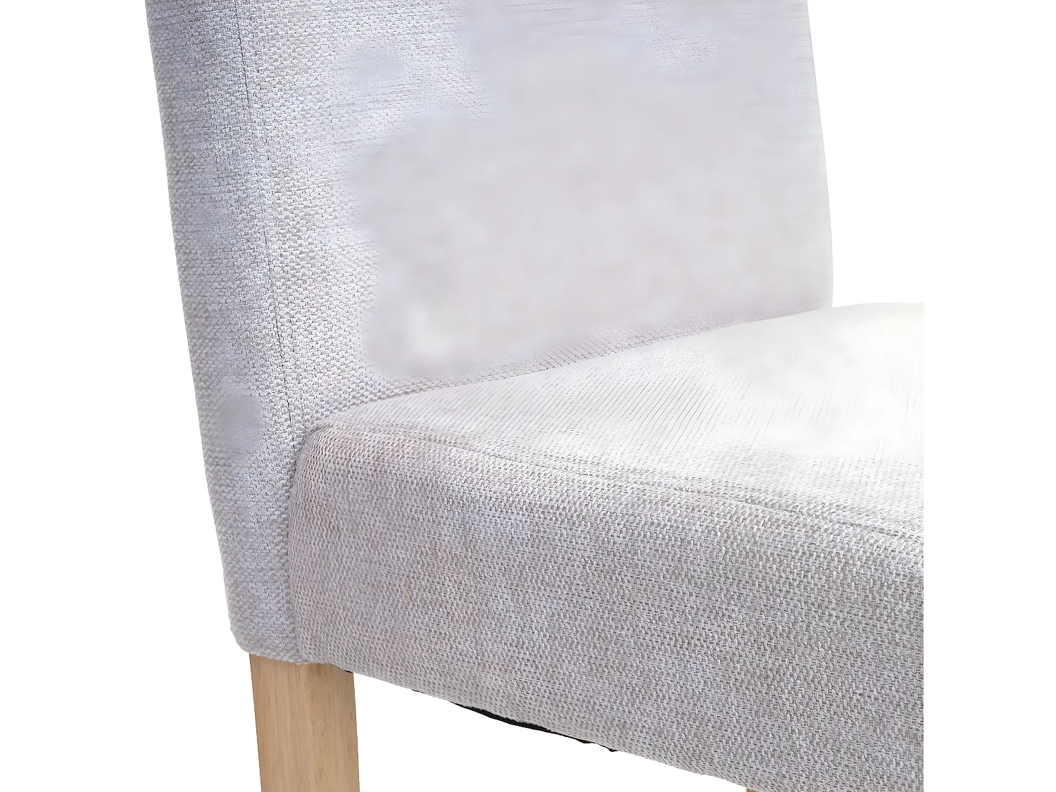 Lot de 4 chaises de salle à manger en tissu crème pieds clairs CDS04561