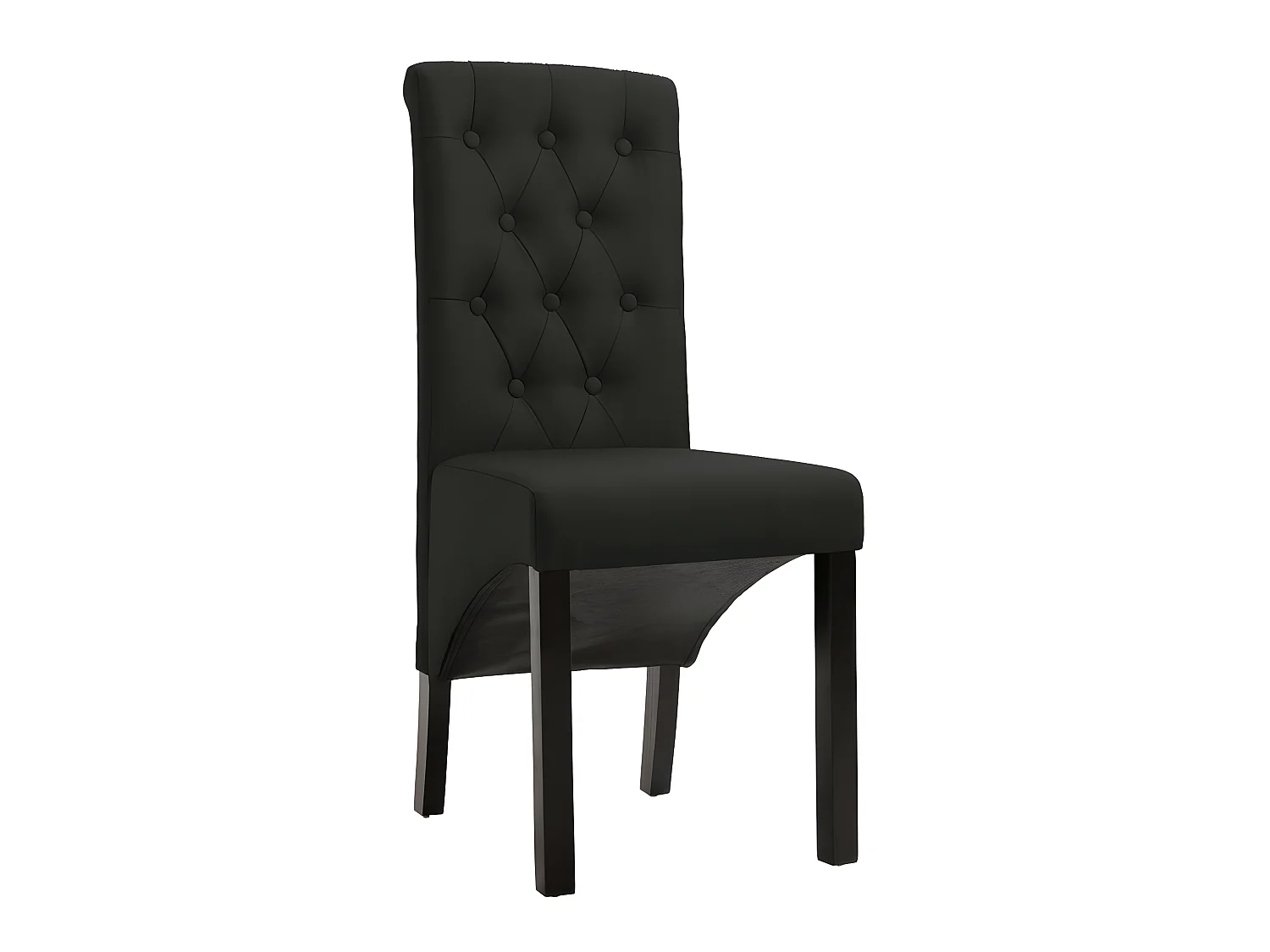 Lot de 6 chaises de salle à manger cuisine design classique tissu noir CDS022712