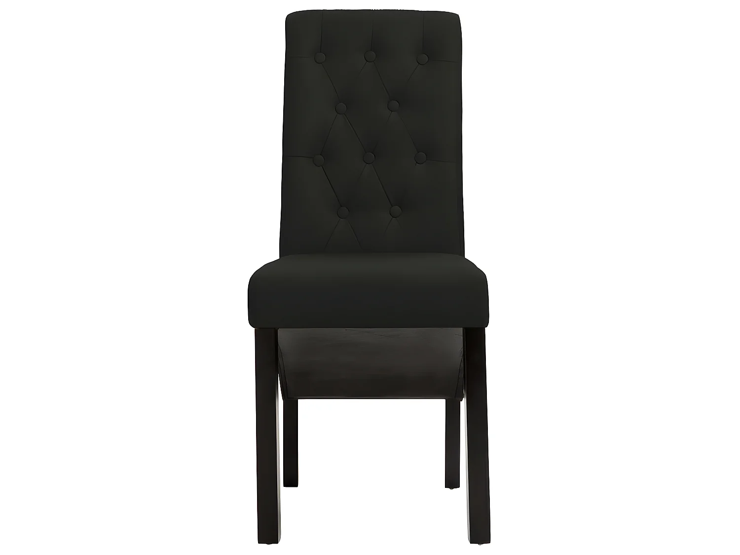 Lot de 6 chaises de salle à manger cuisine design classique tissu noir CDS022712