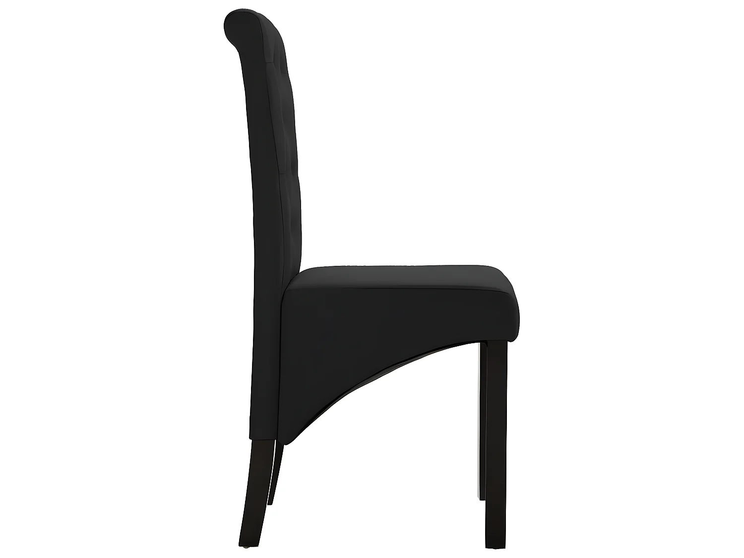 Lot de 6 chaises de salle à manger cuisine design classique tissu noir CDS022712
