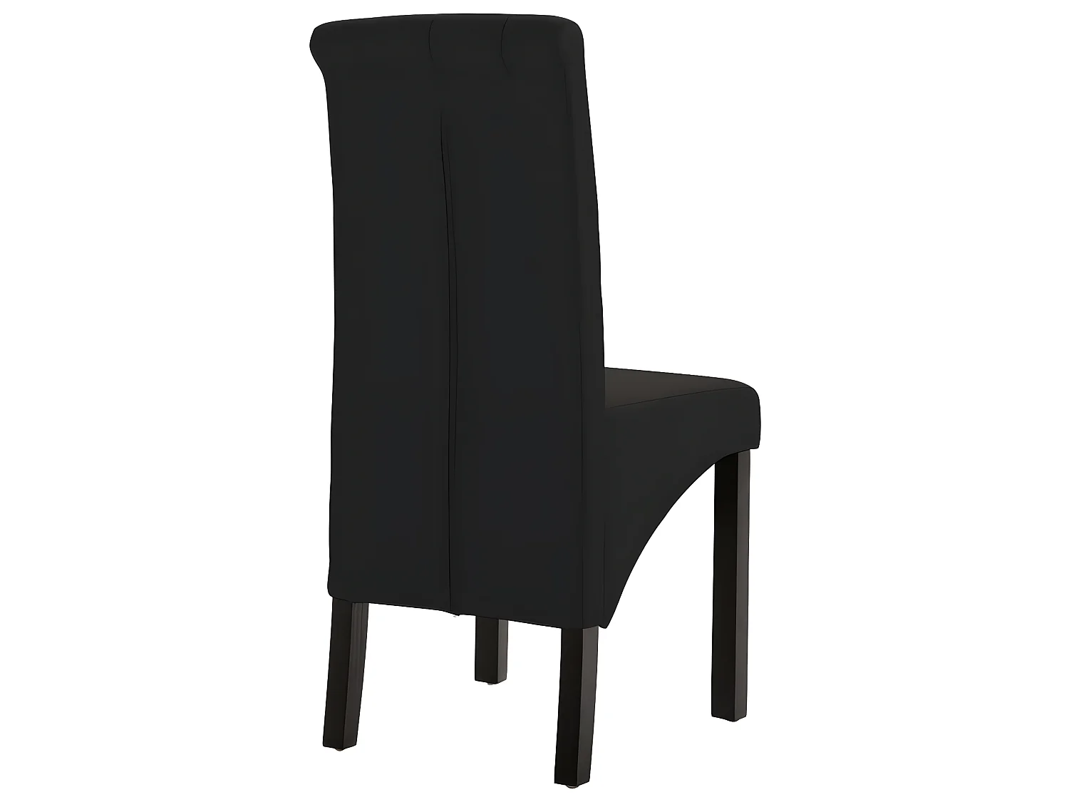 Lot de 6 chaises de salle à manger cuisine design classique tissu noir CDS022712