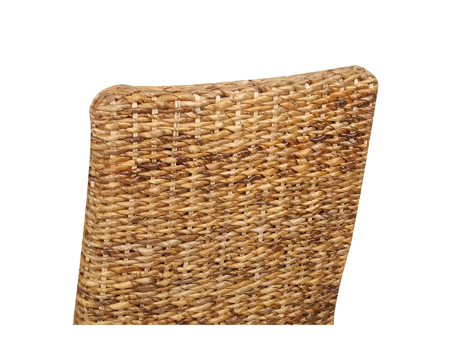 Lot de 6 chaises de salle à manger cuisine design moderne bois solide de manguier et abaca CDS022245