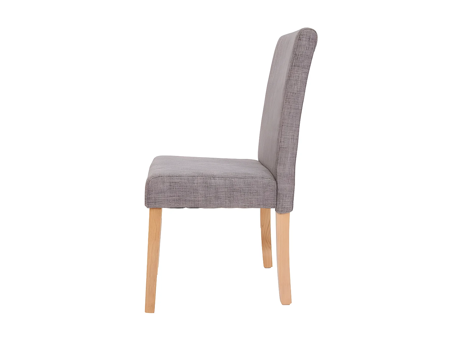 Lot de 6 chaises de salle à manger en tissu gris pieds clairs CDS04218