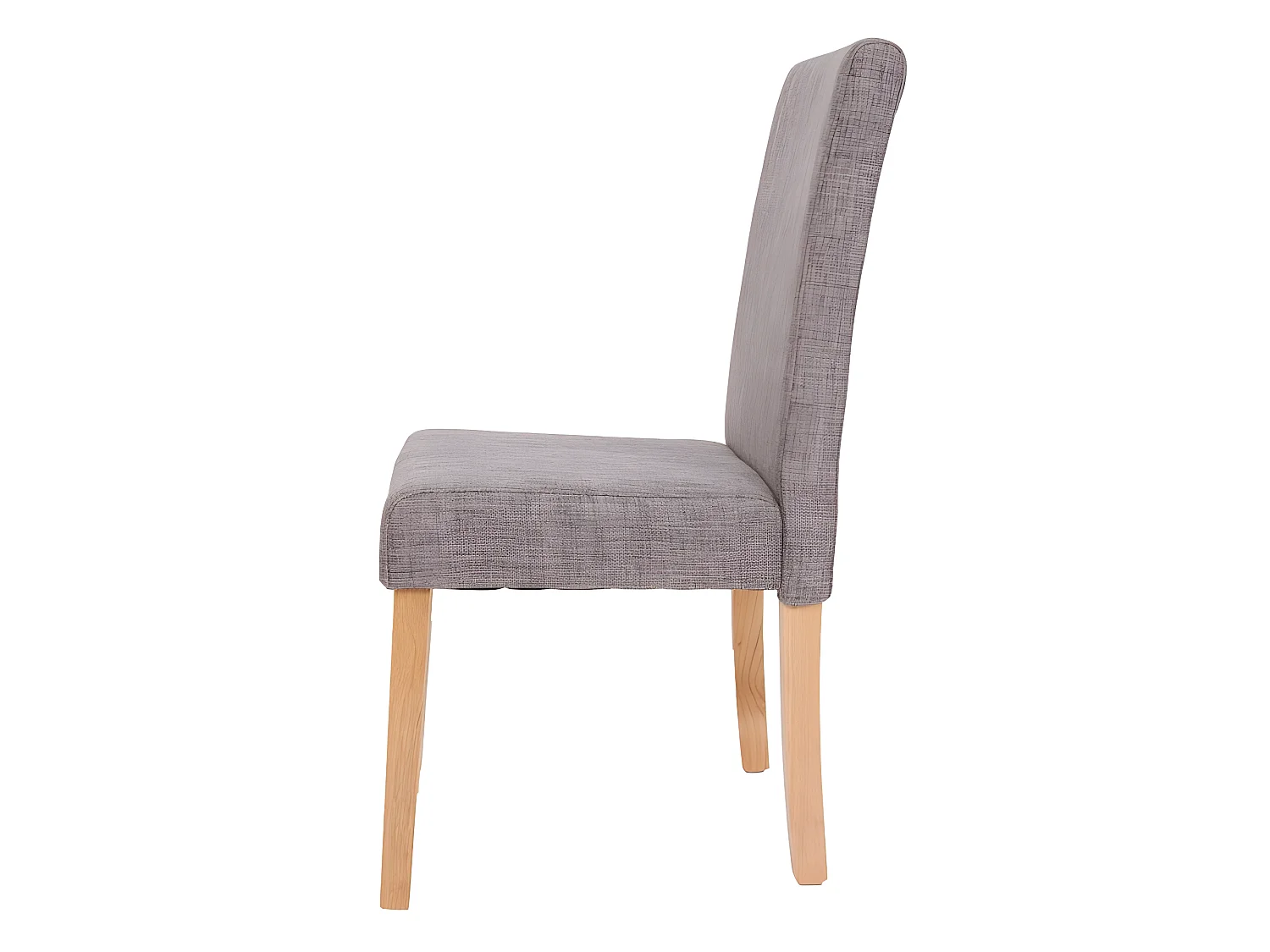 Lot de 6 chaises de salle à manger en tissu gris pieds clairs CDS04218