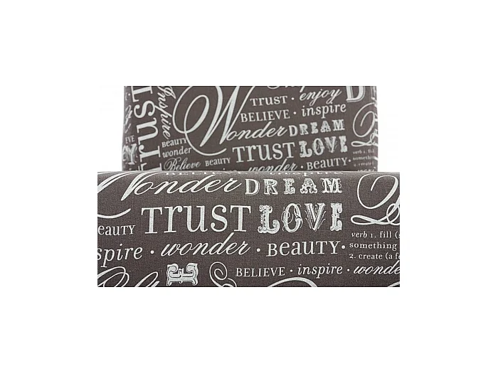 Lot de 6 chaises de salle à manger en tissu imprimé gris pieds foncés CDS04220