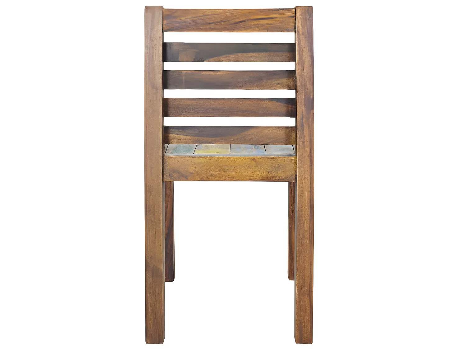 Lot de 4 chaises de salle à manger cuisine bois de récupération solide design vintage CDS021332