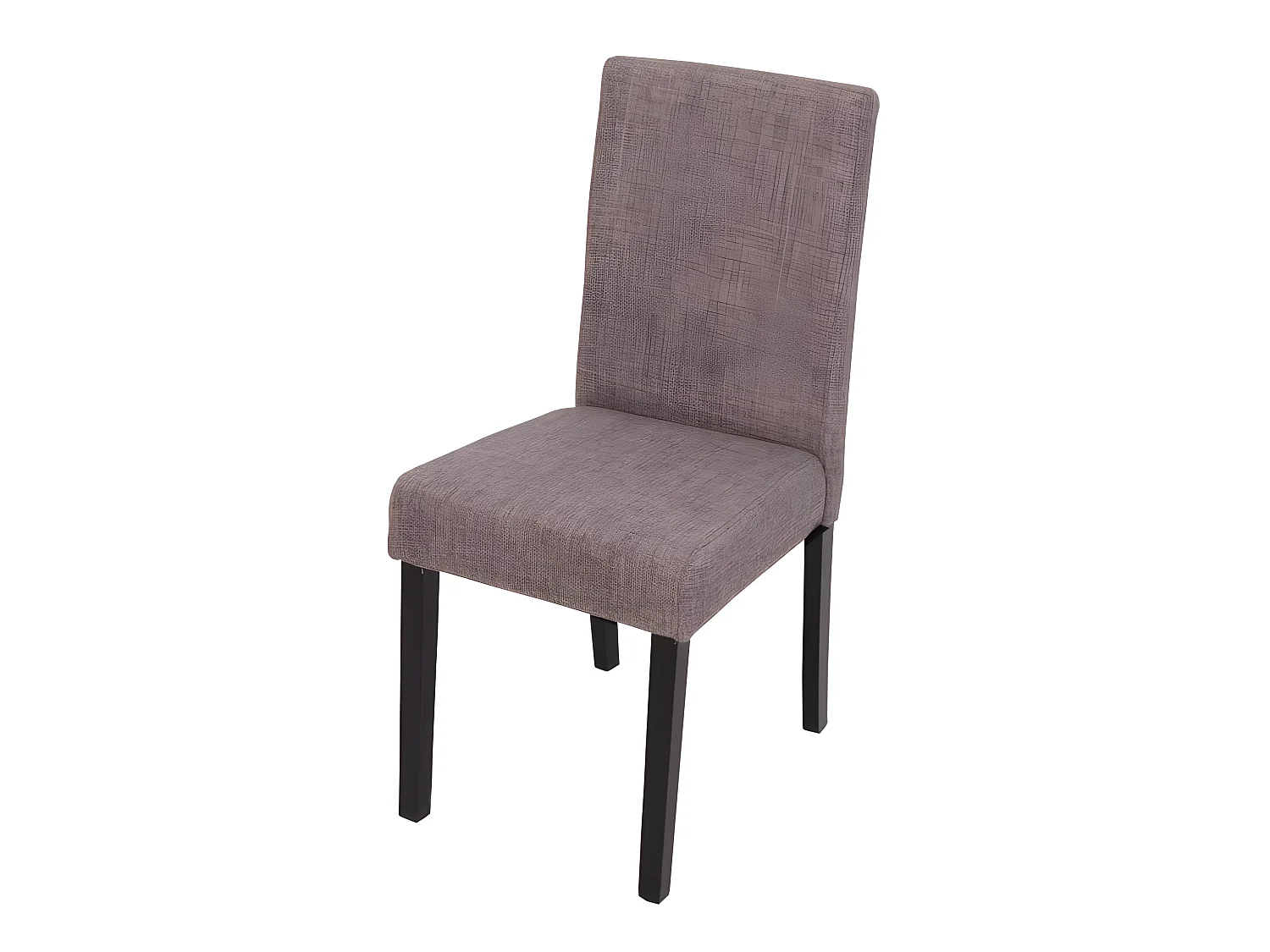 Lot de 4 chaises de salle à manger en tissu gris pieds foncés CDS04128