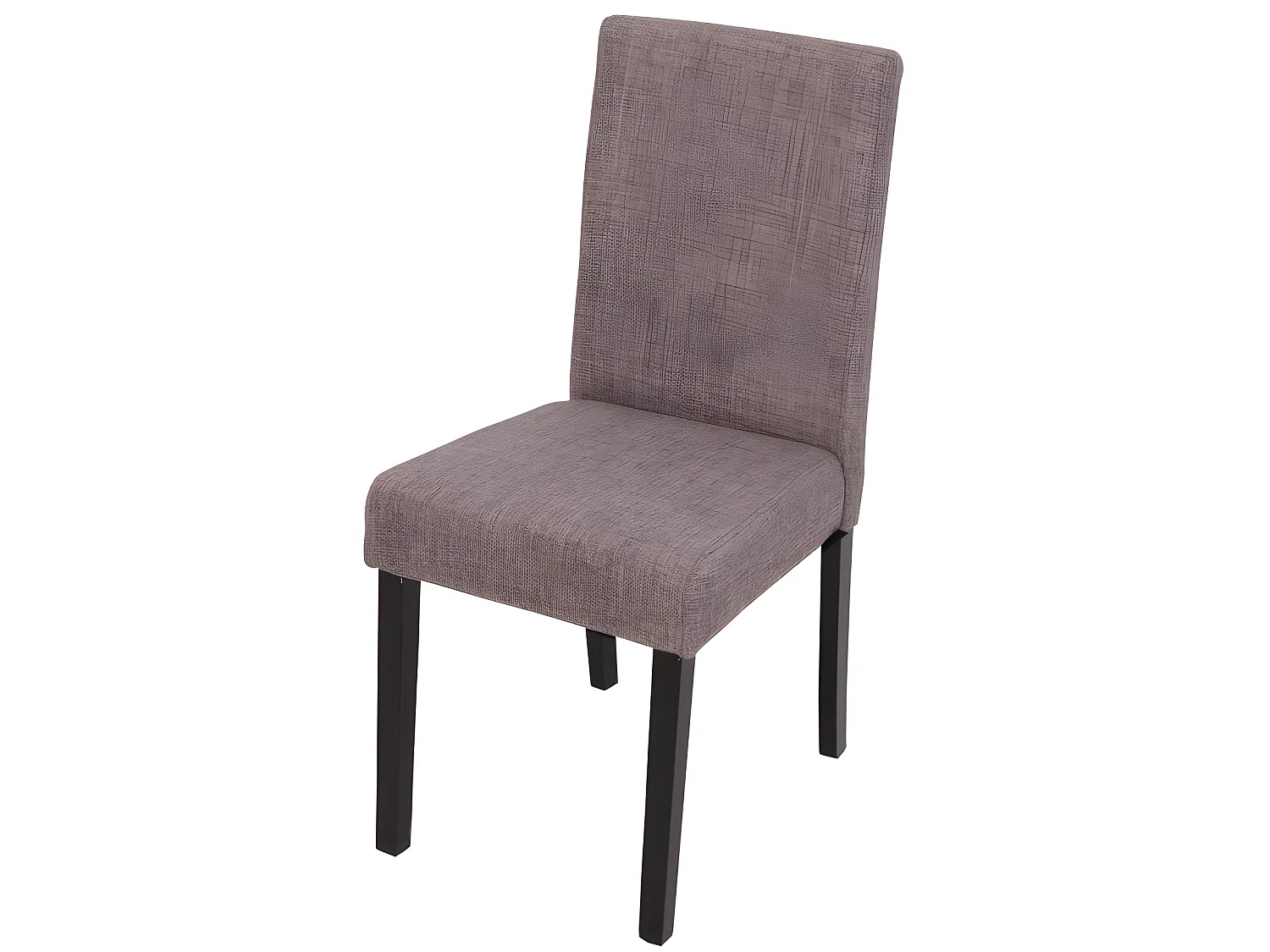 Lot de 4 chaises de salle à manger en tissu gris pieds foncés CDS04128