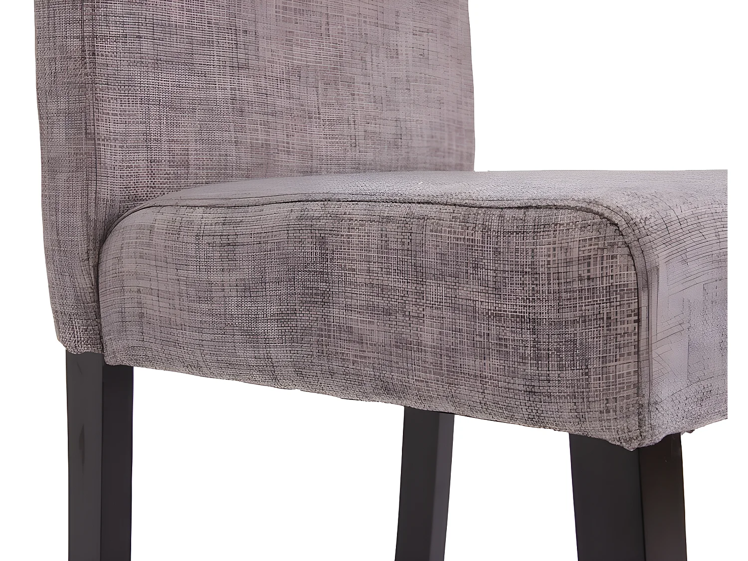 Lot de 4 chaises de salle à manger en tissu gris pieds foncés CDS04128