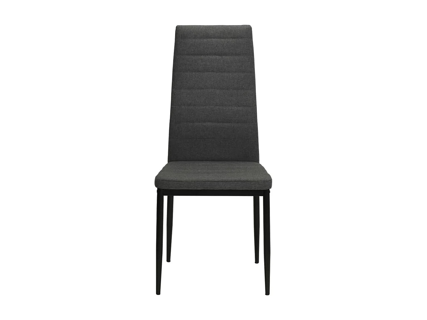 Lot de 2 chaises de salle à manger cuisine design tissu contemporain gris foncé CDS020533