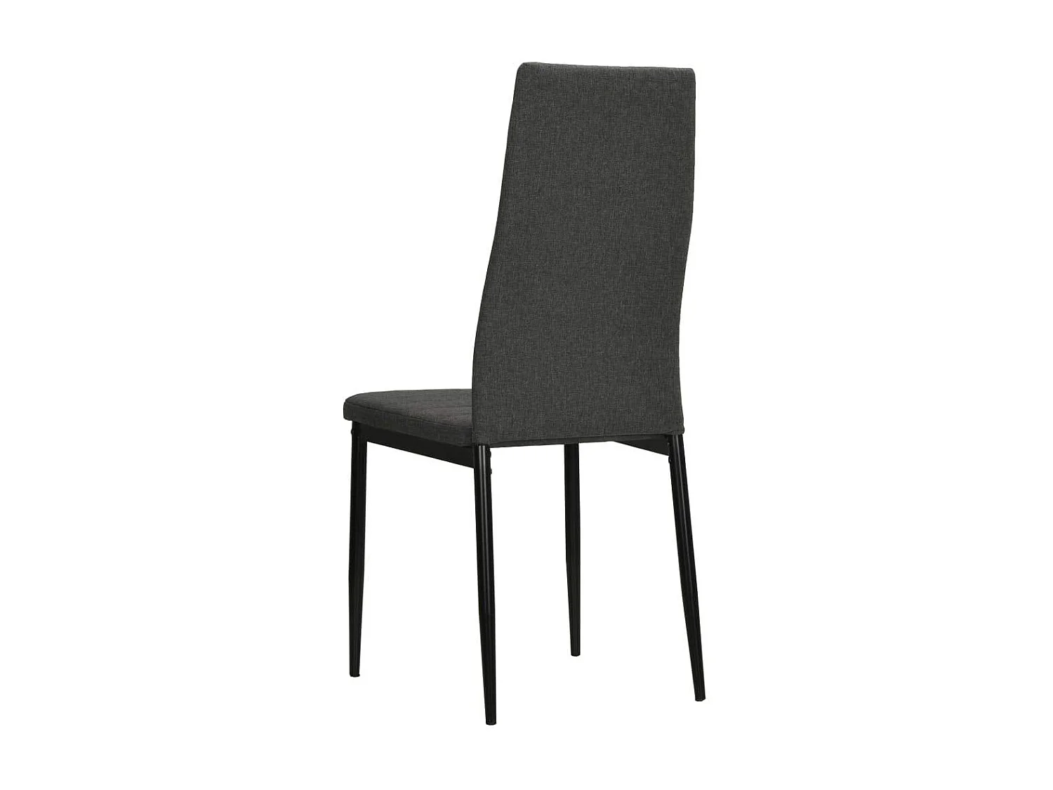 Lot de 2 chaises de salle à manger cuisine design tissu contemporain gris foncé CDS020533