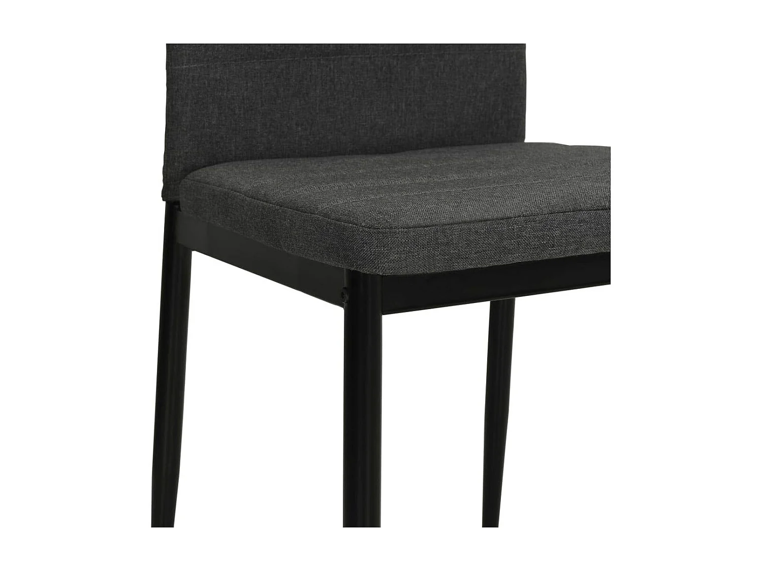 Lot de 2 chaises de salle à manger cuisine design tissu contemporain gris foncé CDS020533