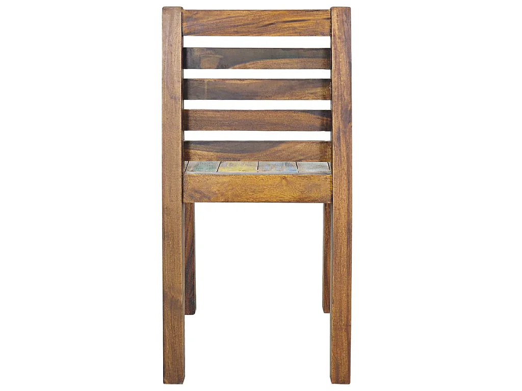 Lot de 2 chaises de salle à manger cuisine design vintage bois de récupération solide CDS020286