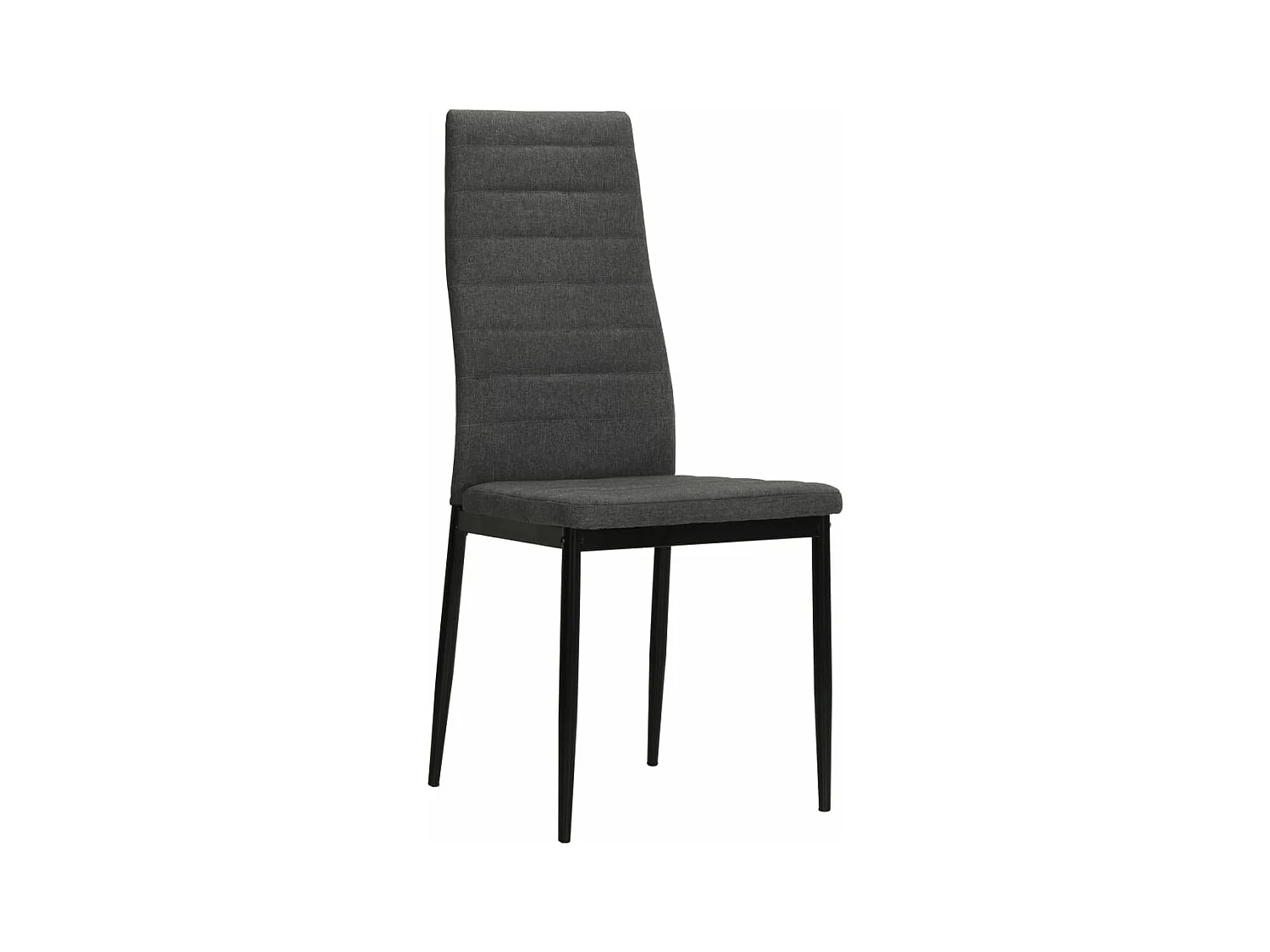 Lot de 6 chaises de salle à manger cuisine design contemporain tissu gris foncé CDS022444