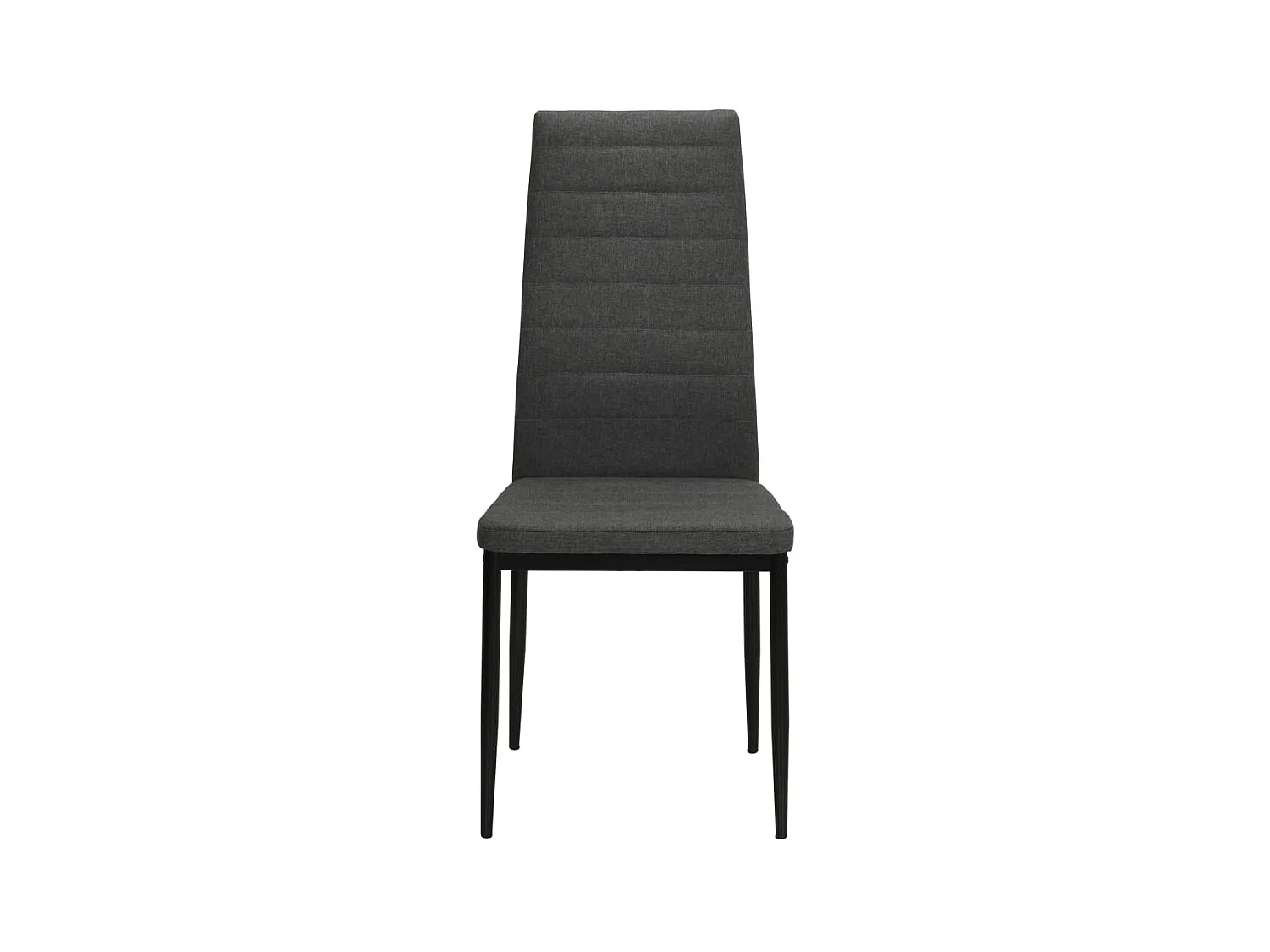 Lot de 6 chaises de salle à manger cuisine design contemporain tissu gris foncé CDS022444