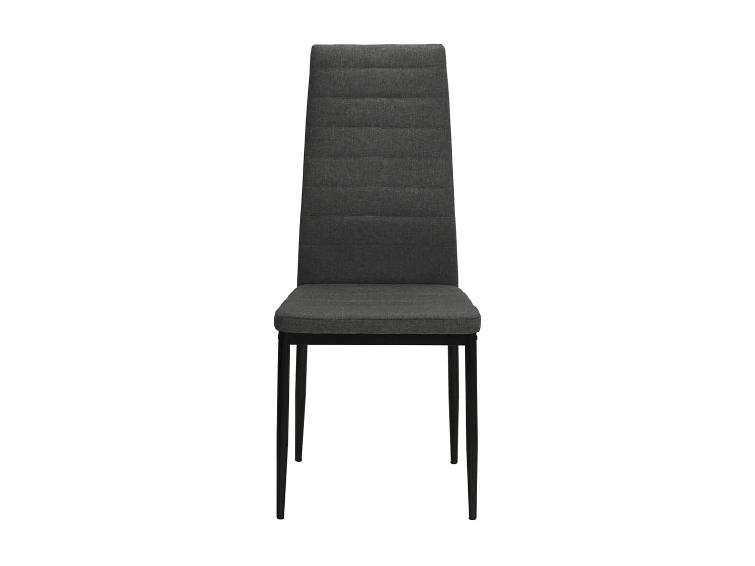 Lot de 6 chaises de salle à manger cuisine design contemporain tissu gris foncé CDS022444