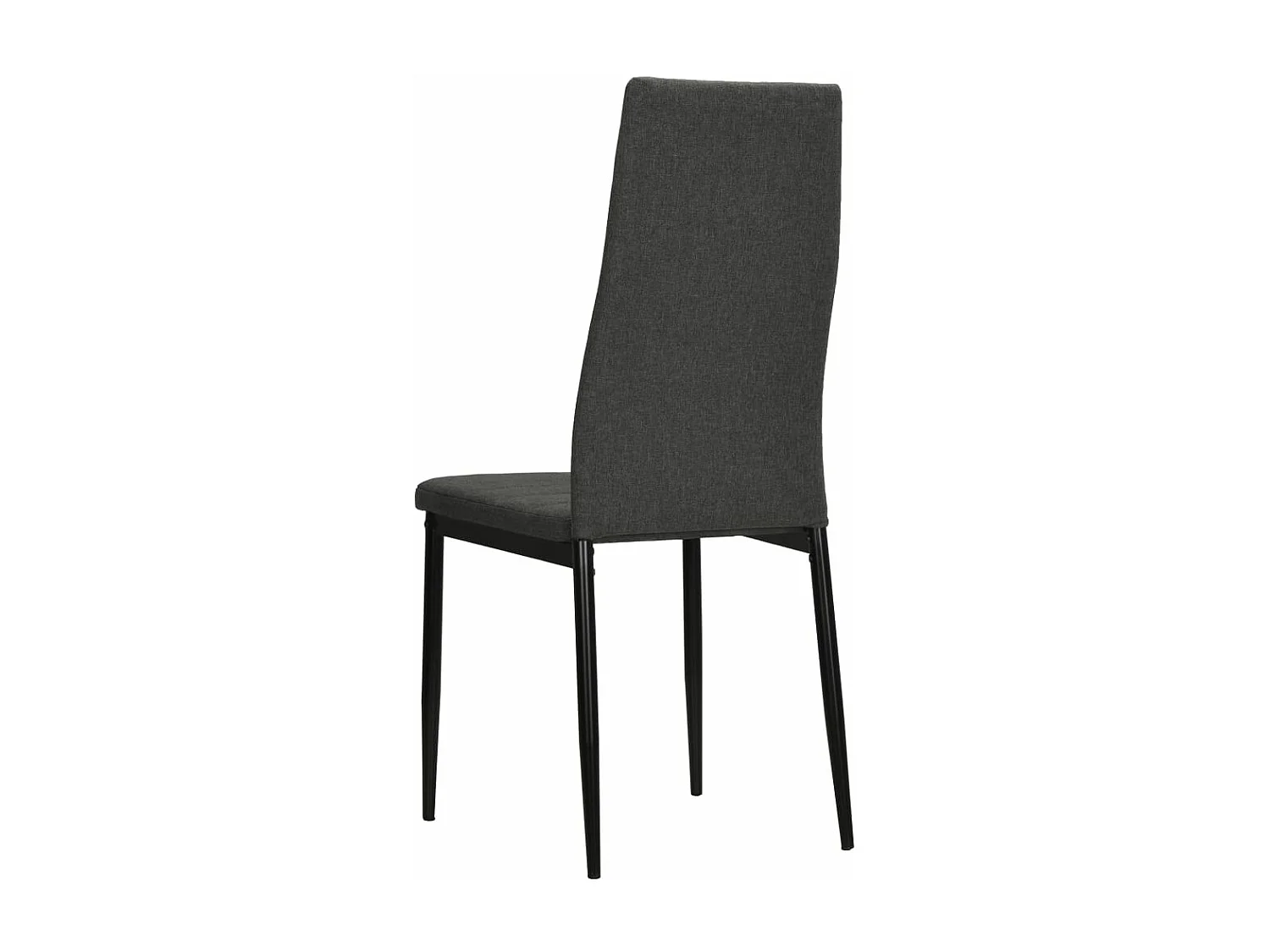 Lot de 6 chaises de salle à manger cuisine design contemporain tissu gris foncé CDS022444