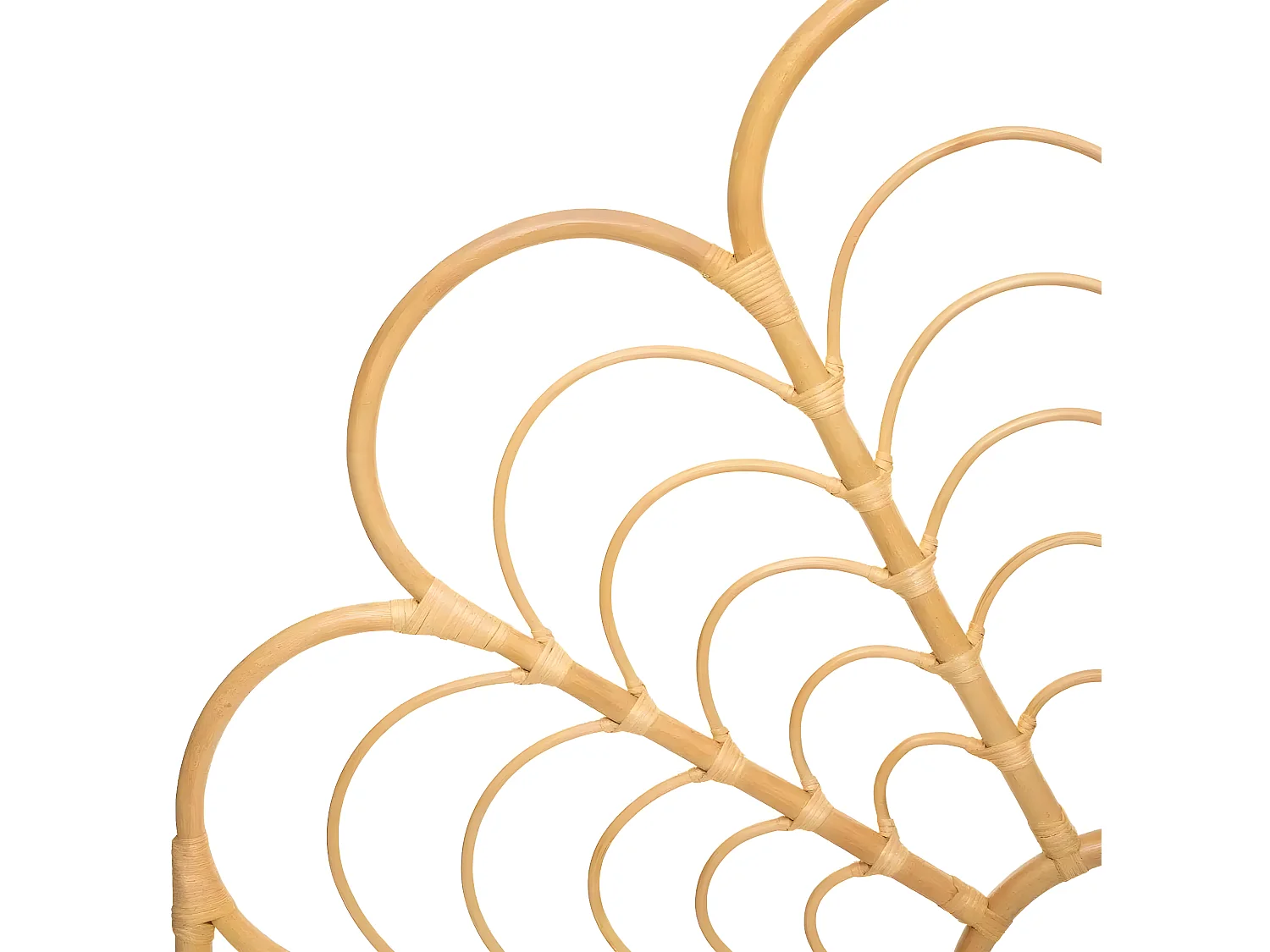 Tête de lit haute en rotin coloris naturel - Longueur 160 x Profondeur 2.8 x Hauteur 140 cm