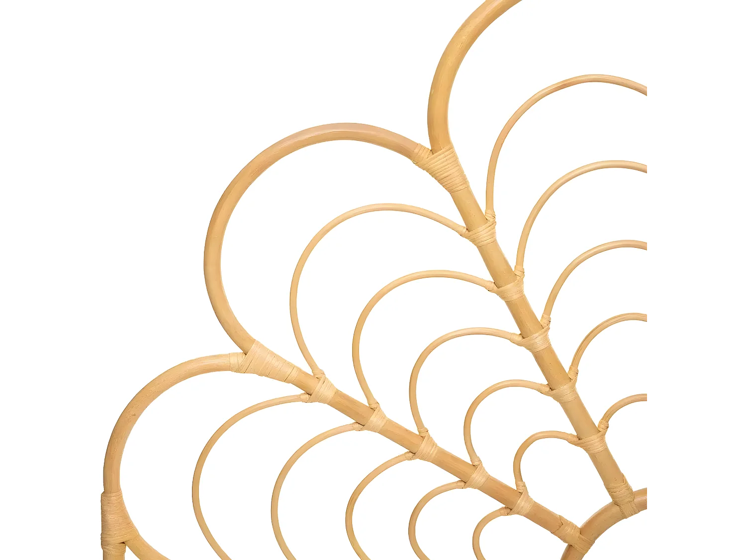 Tête de lit haute en rotin coloris naturel - Longueur 160 x Profondeur 2.8 x Hauteur 140 cm