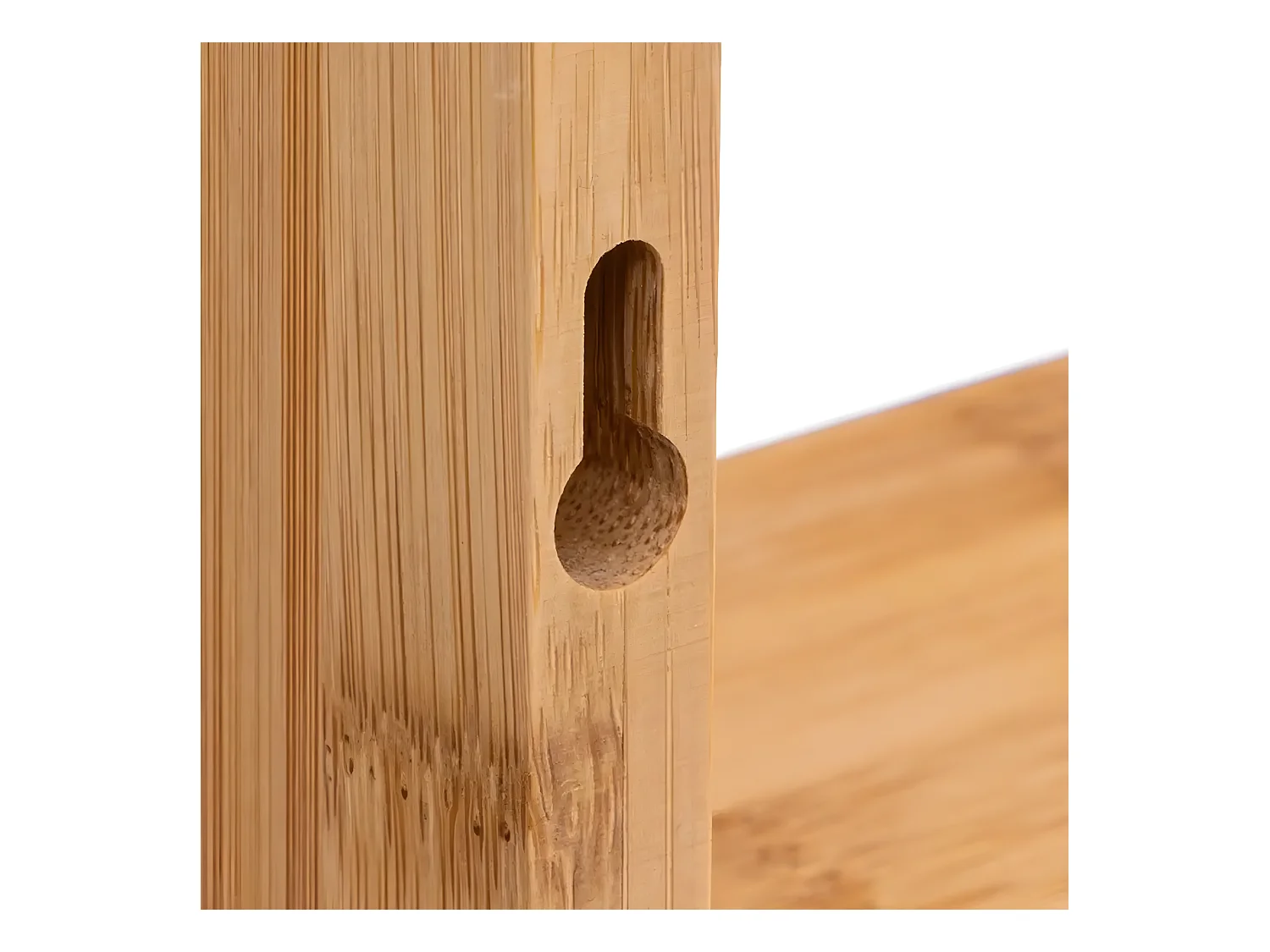 Lot de 3 étagères murales flottantes en bambou coloris naturel - Longueur 42/32/22 x Profondeur 10/10/10 x Hauteur 10/8.5/7.7 cm