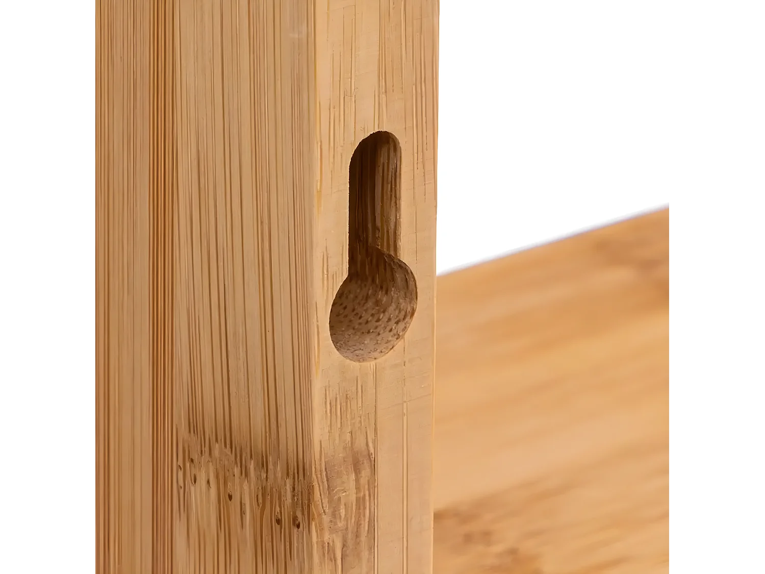 Lot de 3 étagères murales flottantes en bambou coloris naturel - Longueur 42/32/22 x Profondeur 10/10/10 x Hauteur 10/8.5/7.7 cm