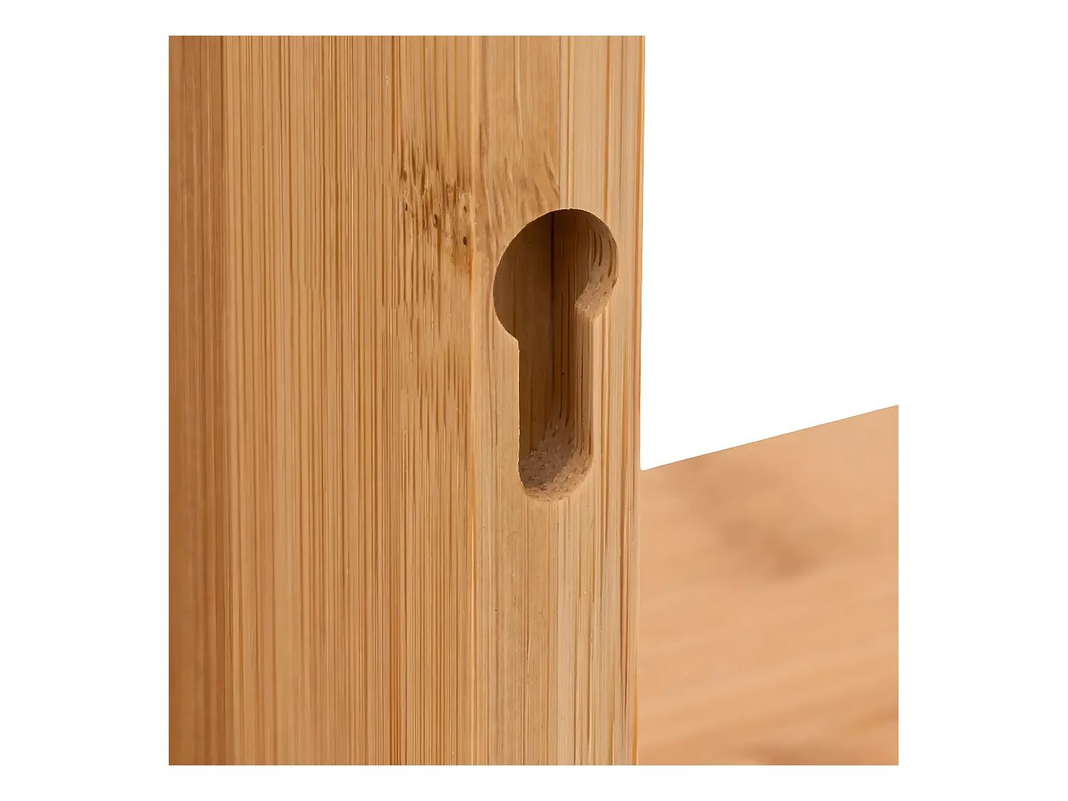 Lot de 3 étagères murales forme carrée en bambou coloris naturel - Longueur 25/20/15 x Profondeur 9/9/9 x Hauteur 25/20/15 cm