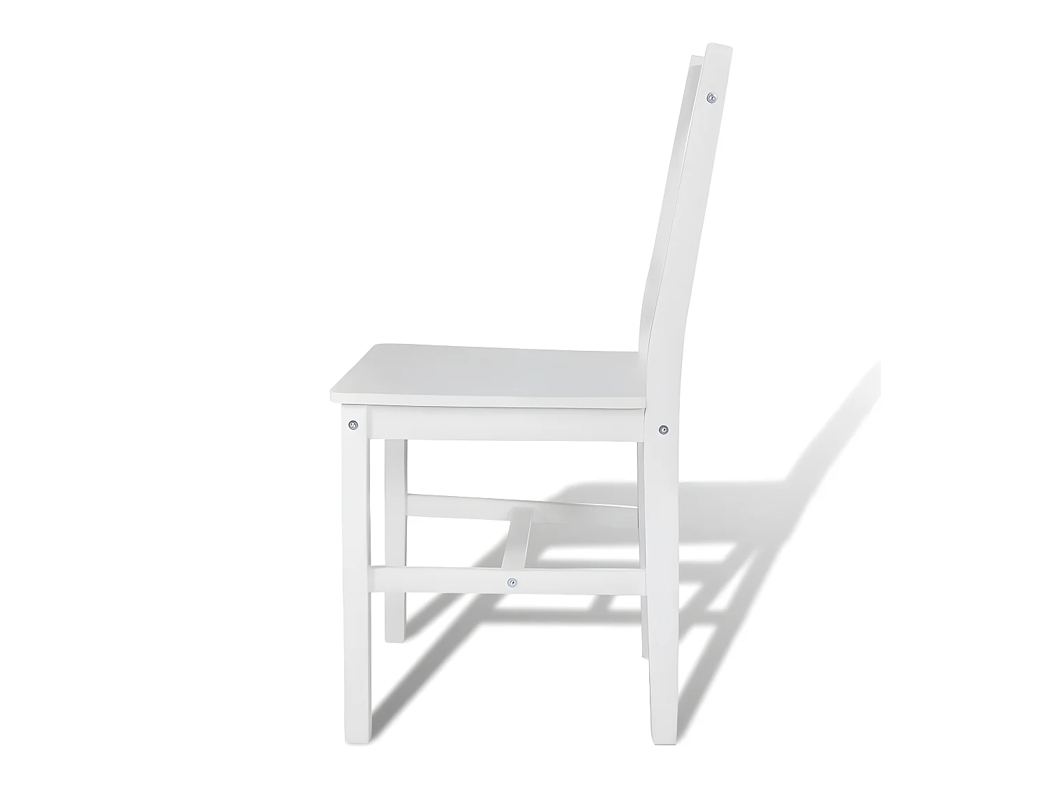 Lot de 2 chaises de salle à manger cuisine design classique bois de pin blanc CDS020166
