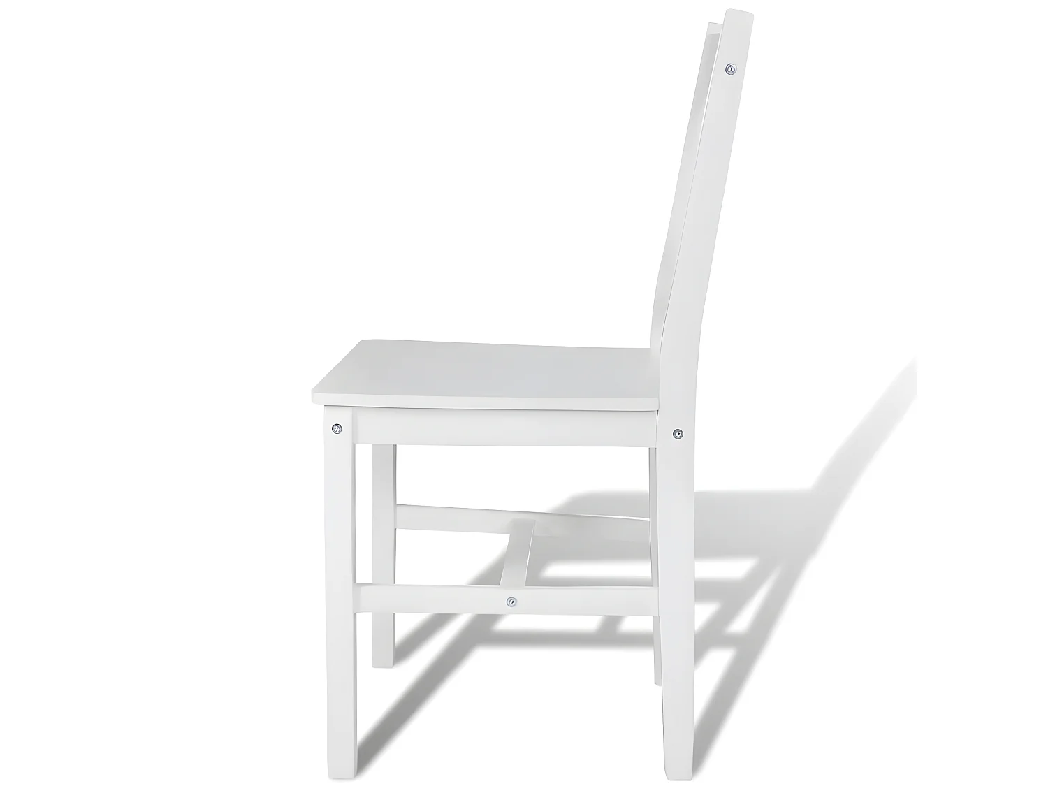 Lot de 2 chaises de salle à manger cuisine design classique bois de pin blanc CDS020166
