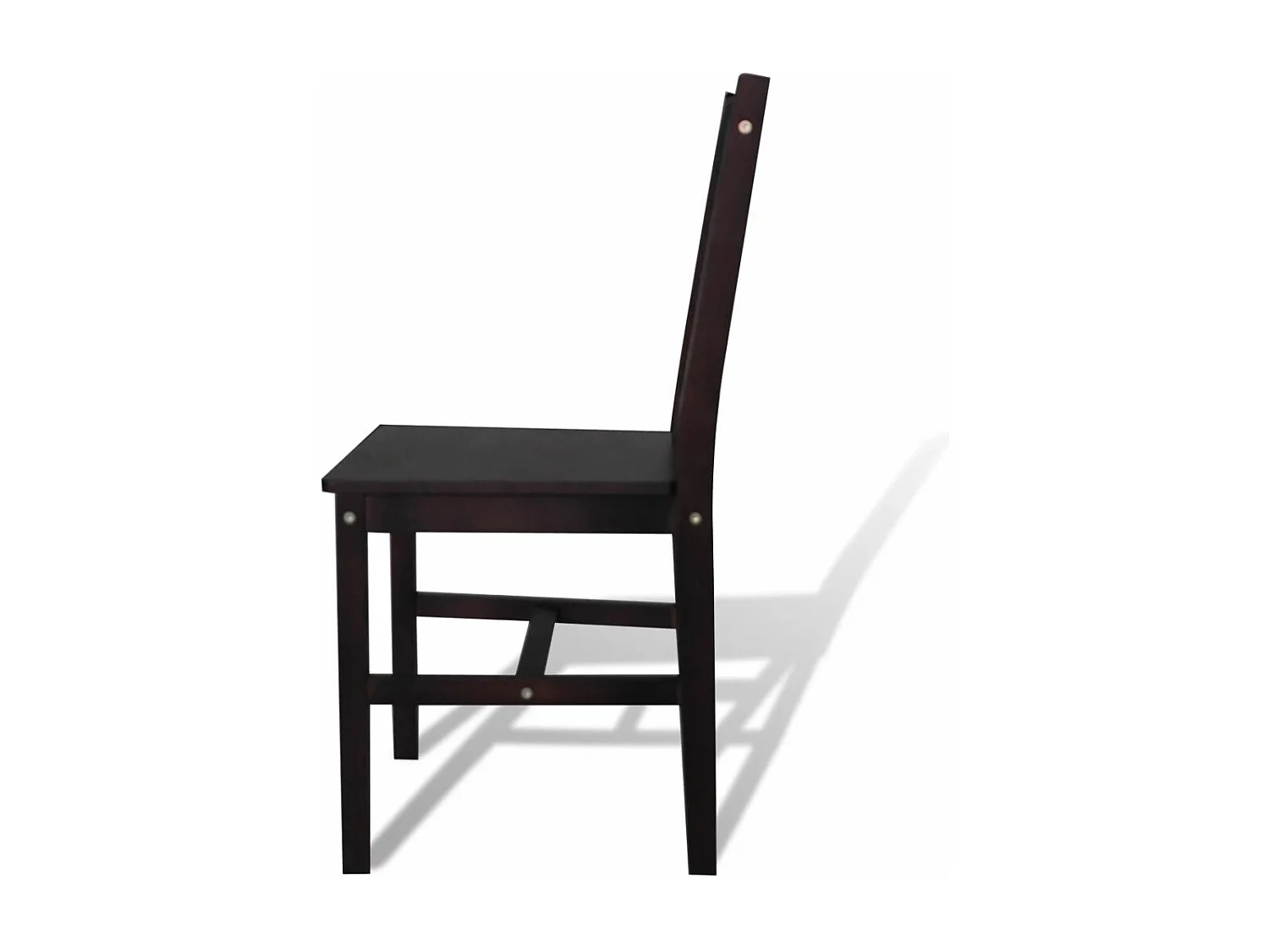 Lot de 6 chaises de salle à manger cuisine design classique pinède marron foncé CDS022570