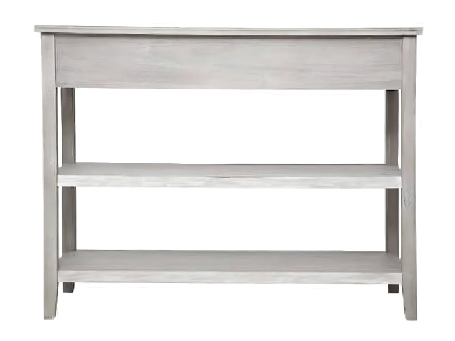 Console en bois de paulownia / MDF avec 2 tiroirs coloris beige - Longueur 110 x Profondeur 40 x Hauteur 85 cm