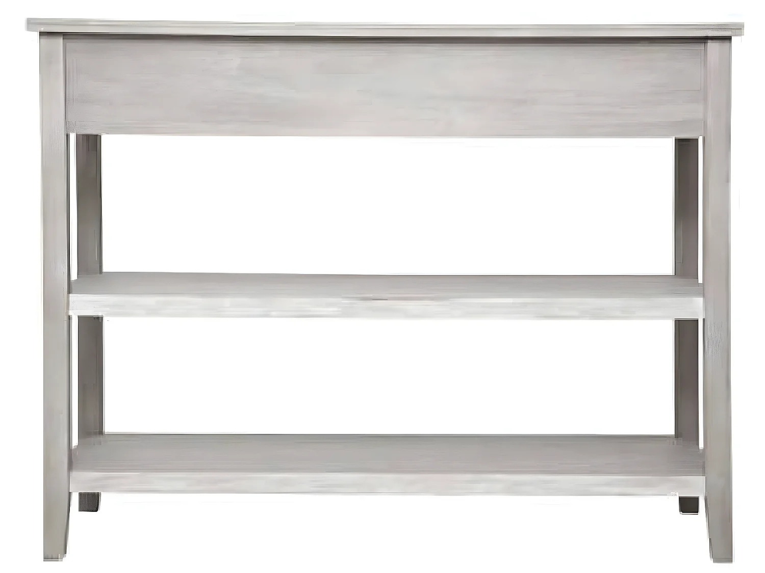 Console en bois de paulownia / MDF avec 2 tiroirs coloris beige - Longueur 110 x Profondeur 40 x Hauteur 85 cm