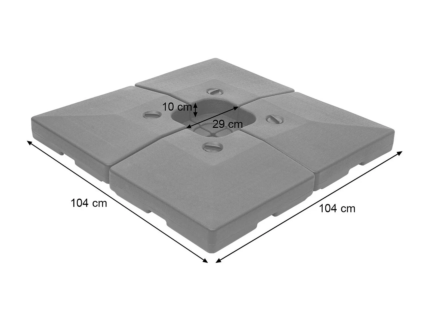 Pied de parasol support 104 x 104 x 13 cm 04_0003904