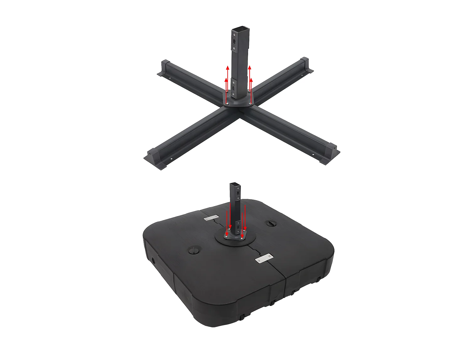 Pied support de parasols 48.5 x 48.5 x 19 cm 04_0004920