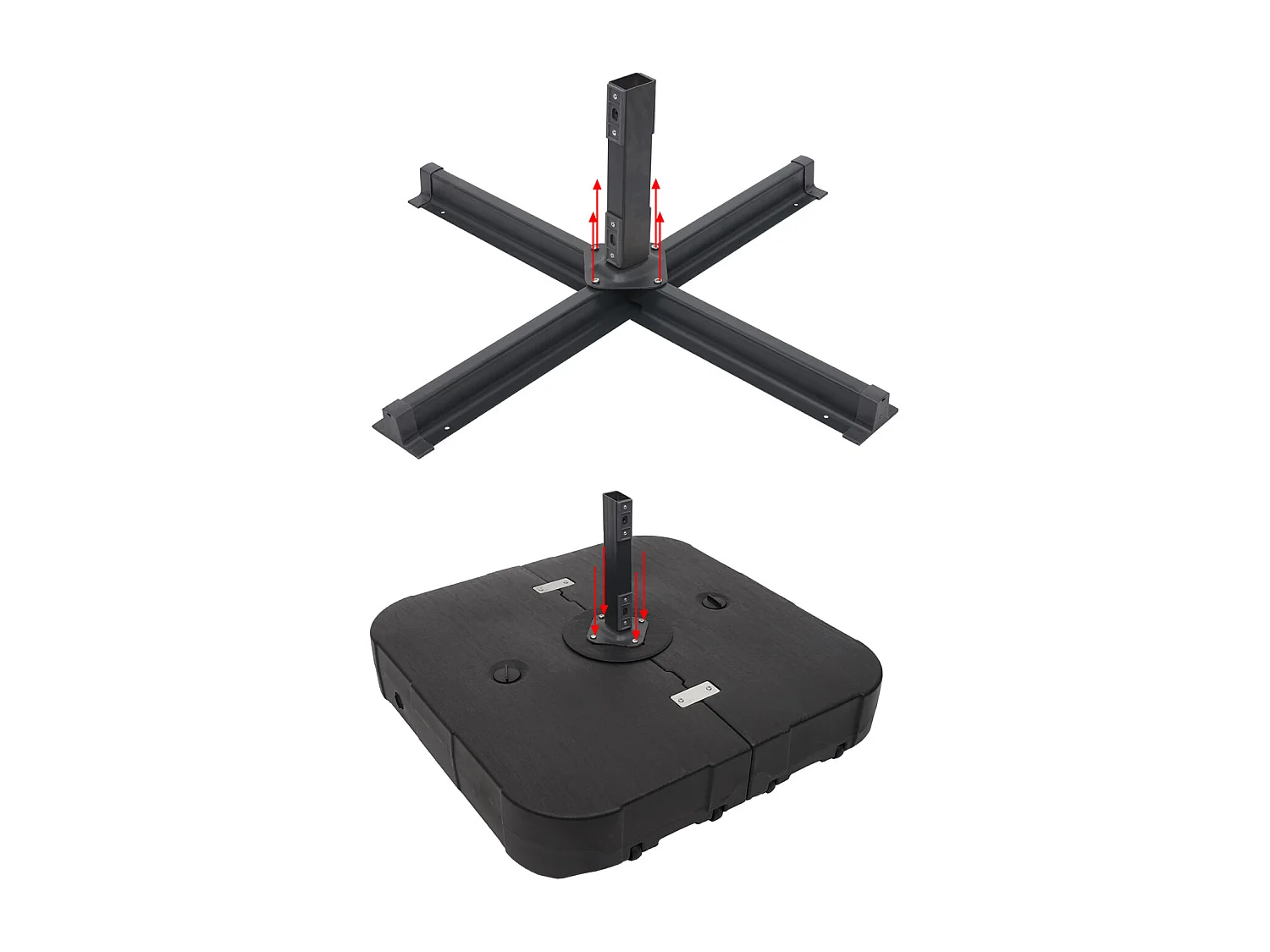 Pied support de parasols 48.5 x 48.5 x 19 cm 04_0004920