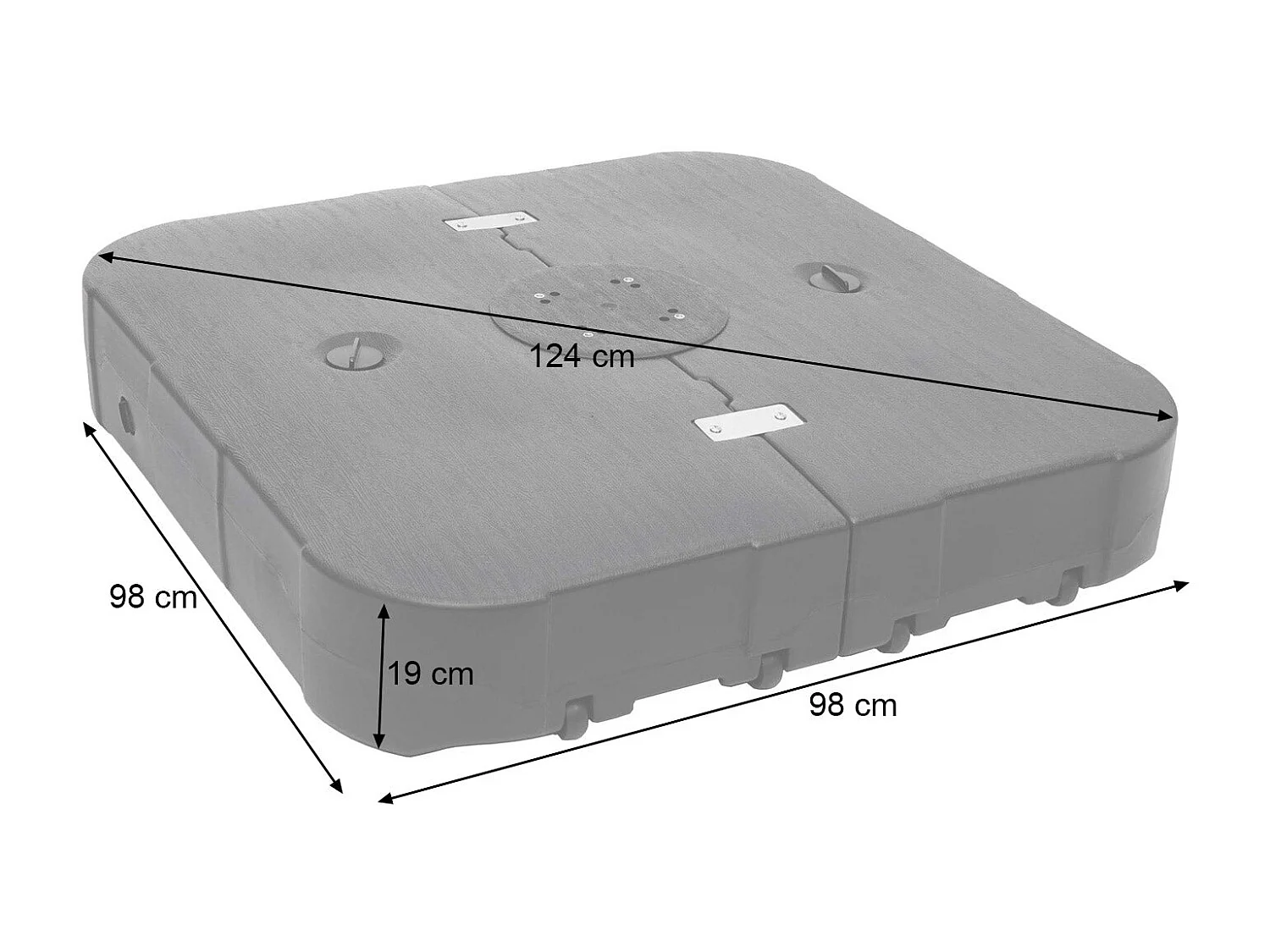 Pied support de parasols 48.5 x 48.5 x 19 cm 04_0004920