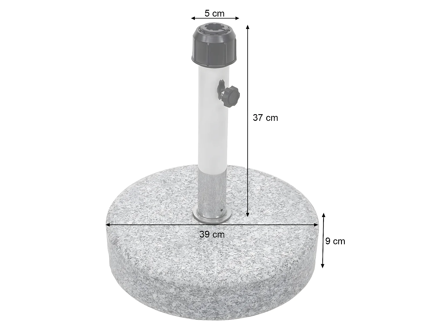 Pied de parasol support grise 39 x 39 x 46 cm 04_0003906