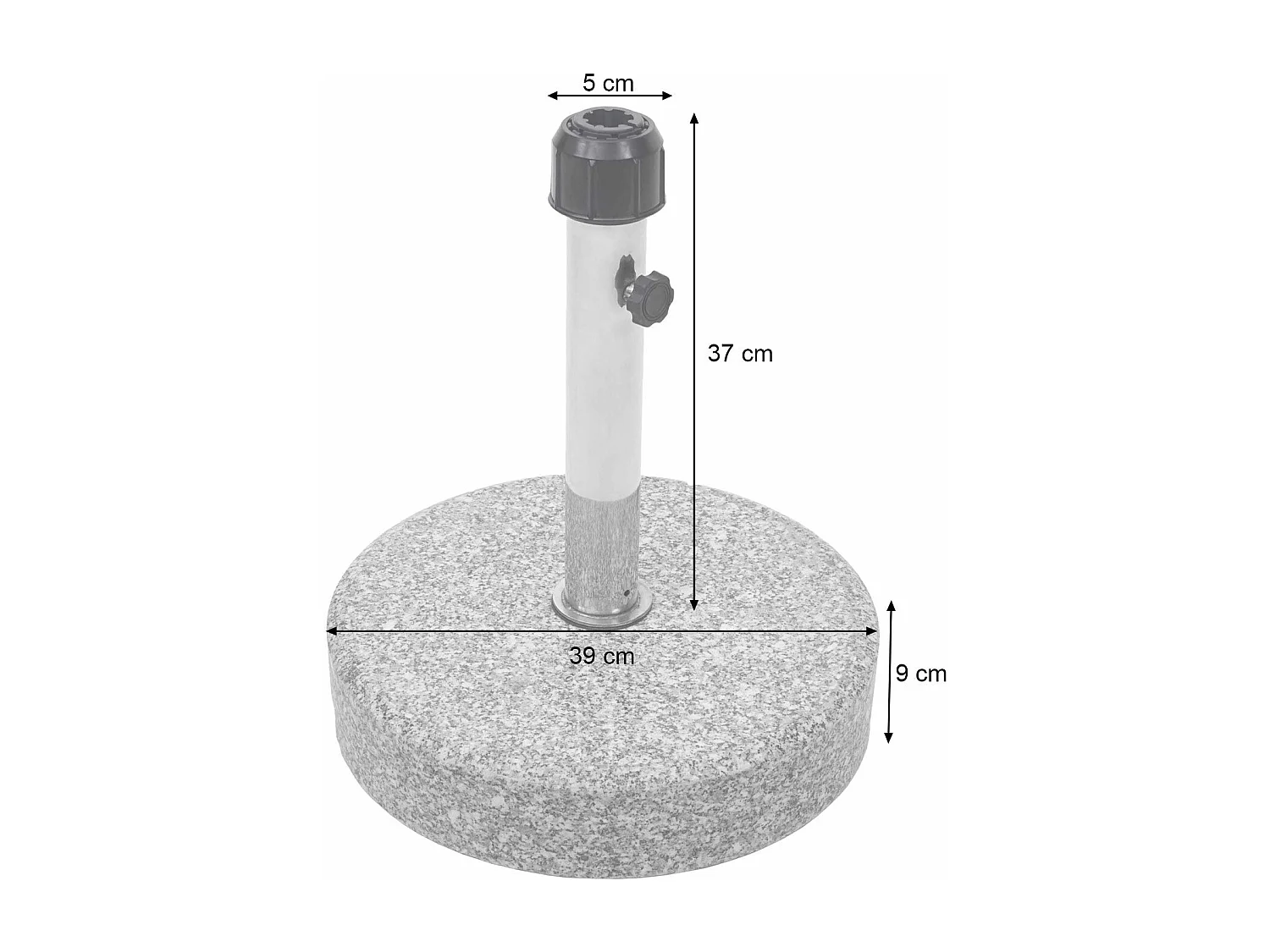 Pied de parasol support grise 39 x 39 x 46 cm 04_0003906