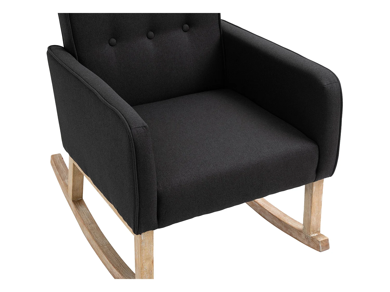 Fauteuil à bascule rocking bois marron 63 x 77 x 90 cm FAL101541