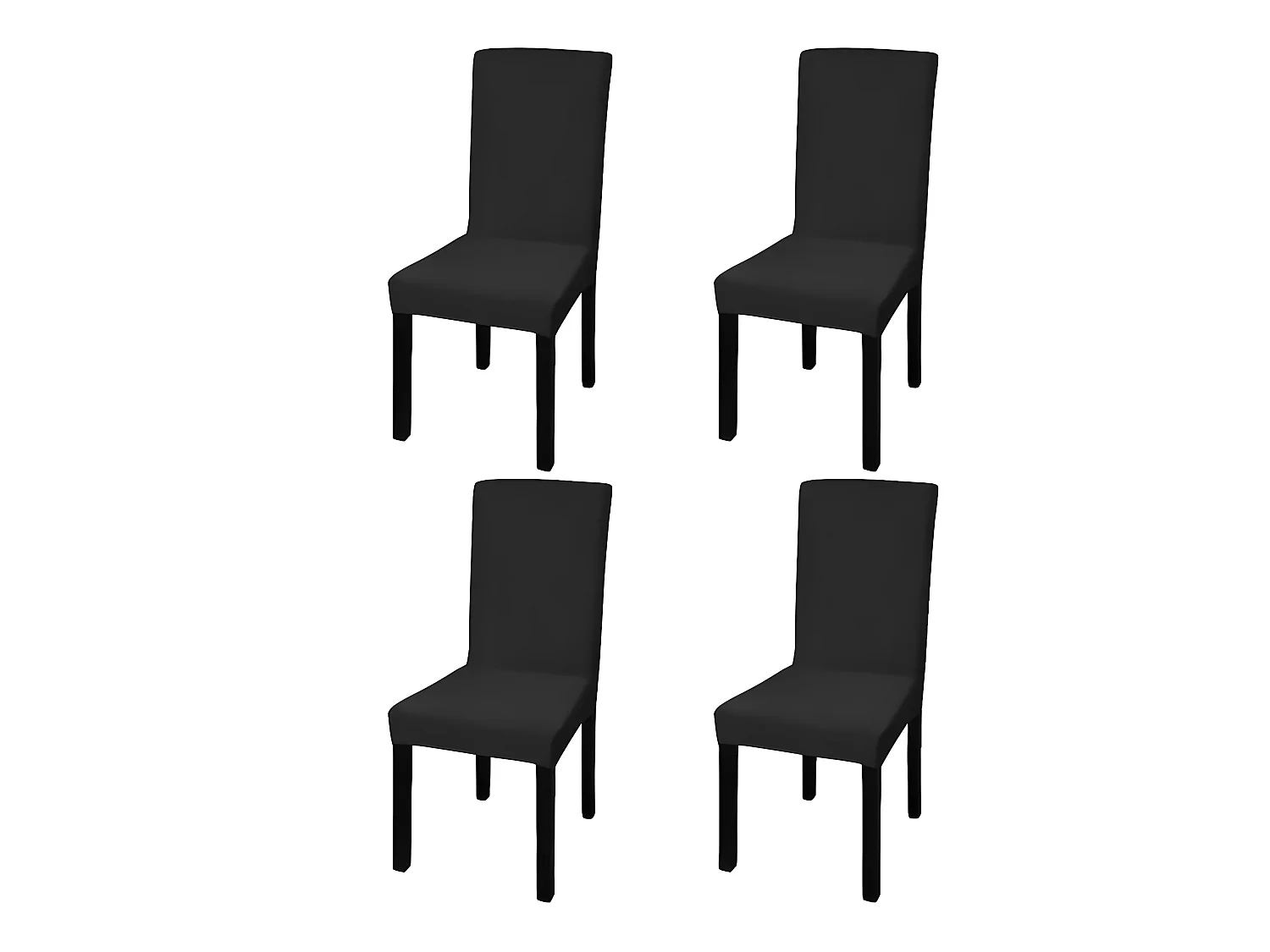 Housse de chaise droite noire 37 x 45 x 46 cm DEC022368